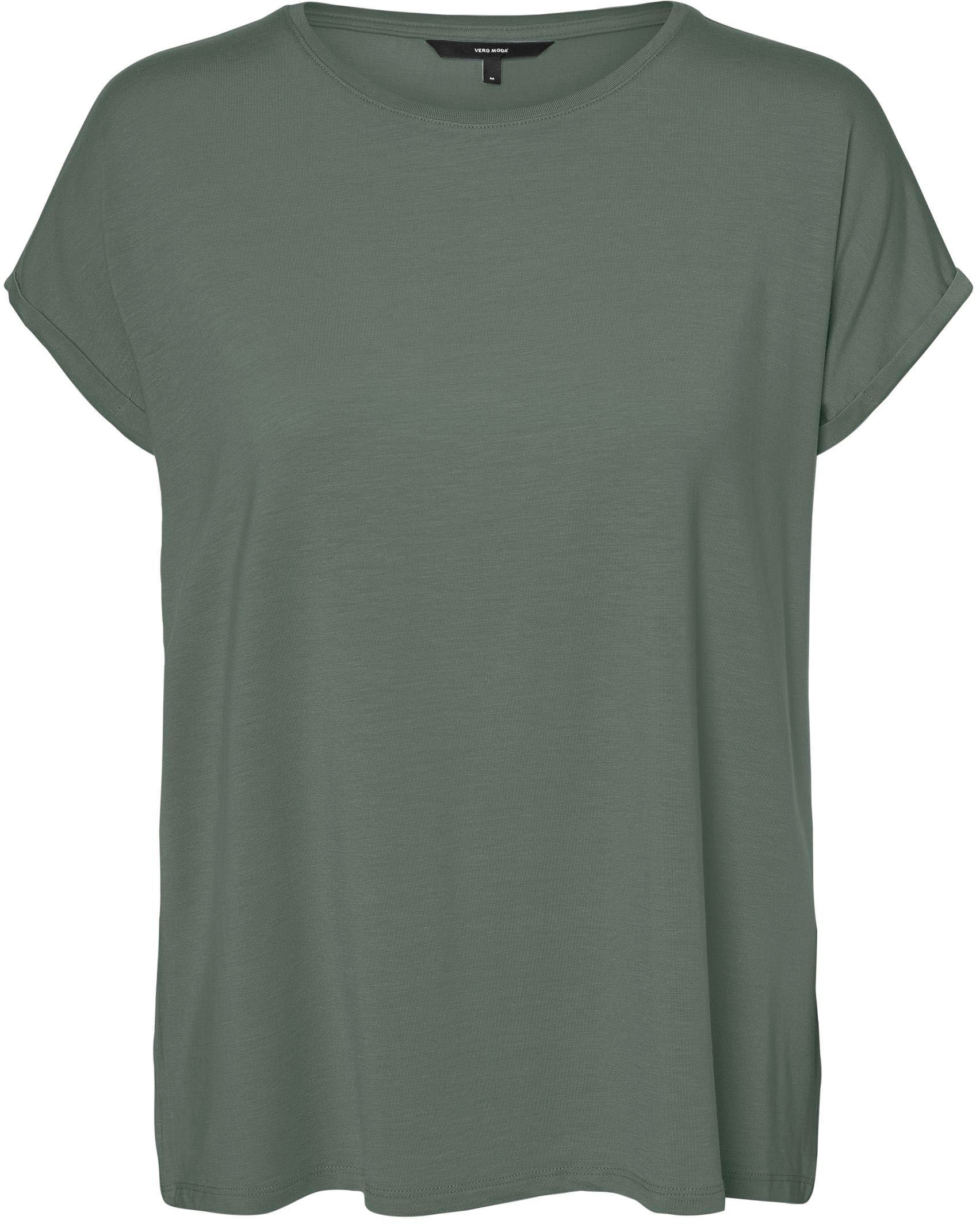 Vero Moda Rundhalsshirt »VMAVA PLAIN SS TOP GAJRS NOOS«