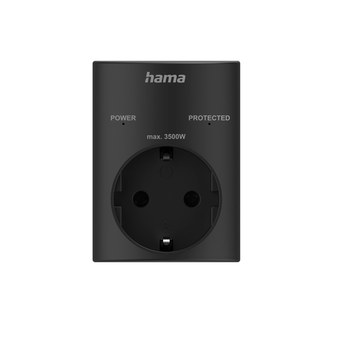 Hama Stromadapter »Steckdosenadapter mit Schutzkontakt, Überspannungsschutz, 3680 W, 16 A« Typ F (Schuko) zu Typ C (Eurostecker)