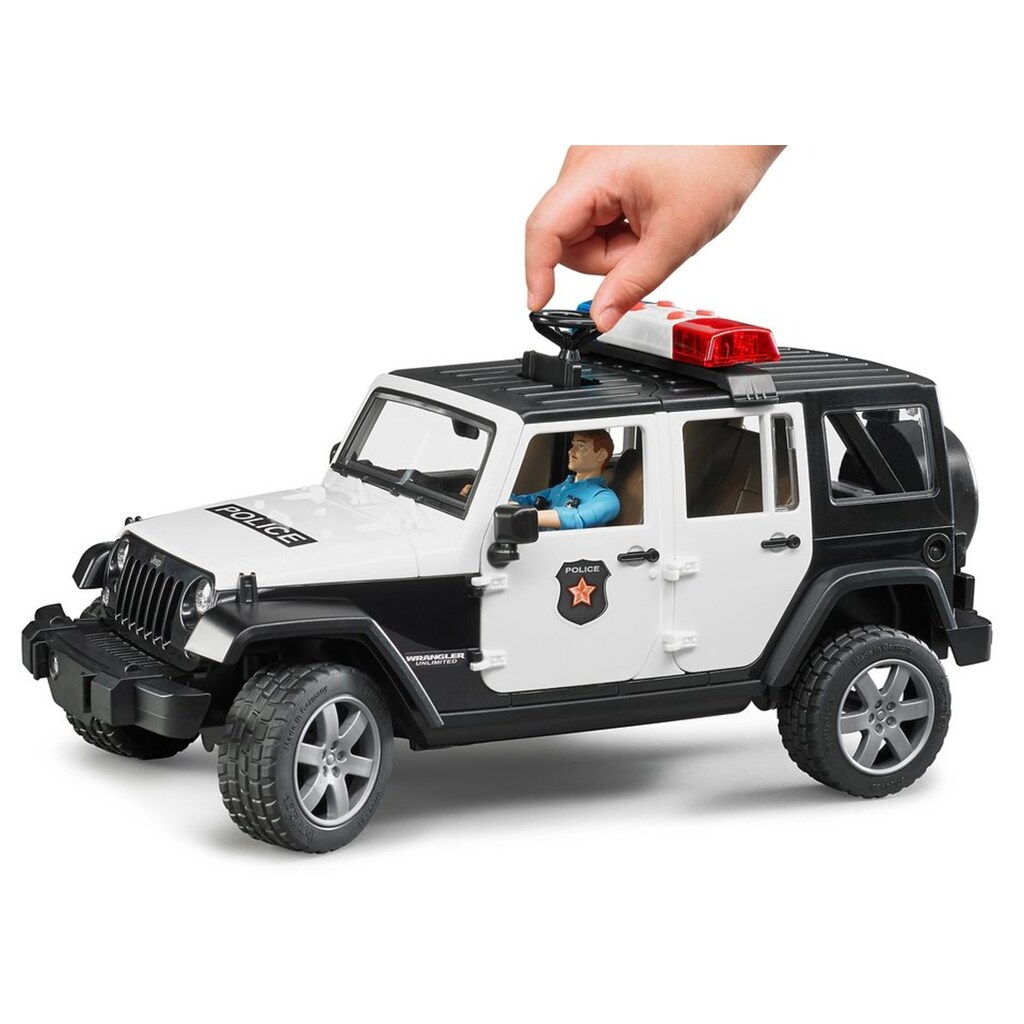 Bruder® Spielzeug-Polizei »Jeep Wrangler Polizeifahrzeug und Polizist«, (Set, 2 tlg.)