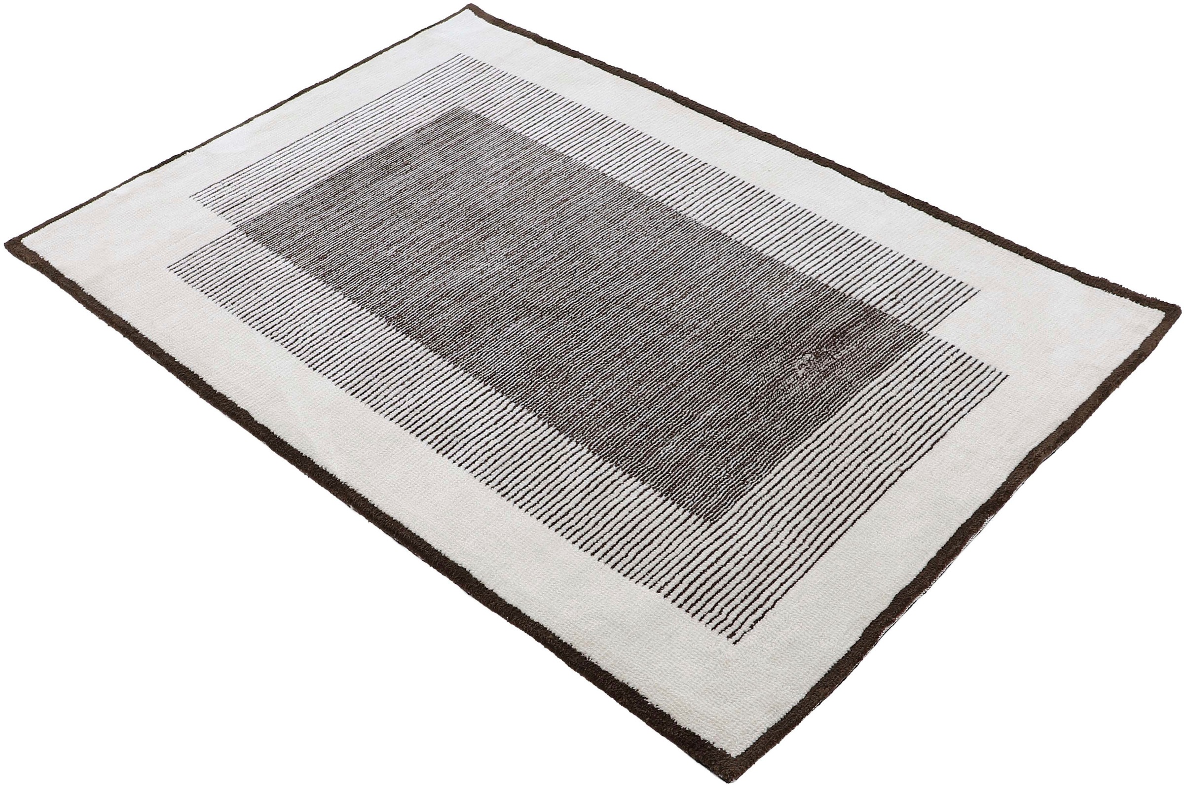 carpetfine Teppich »Holly 7«, rechteckig, 12 mm Höhe, geometrisches Design, gestreift, Hoch Tief Struktur