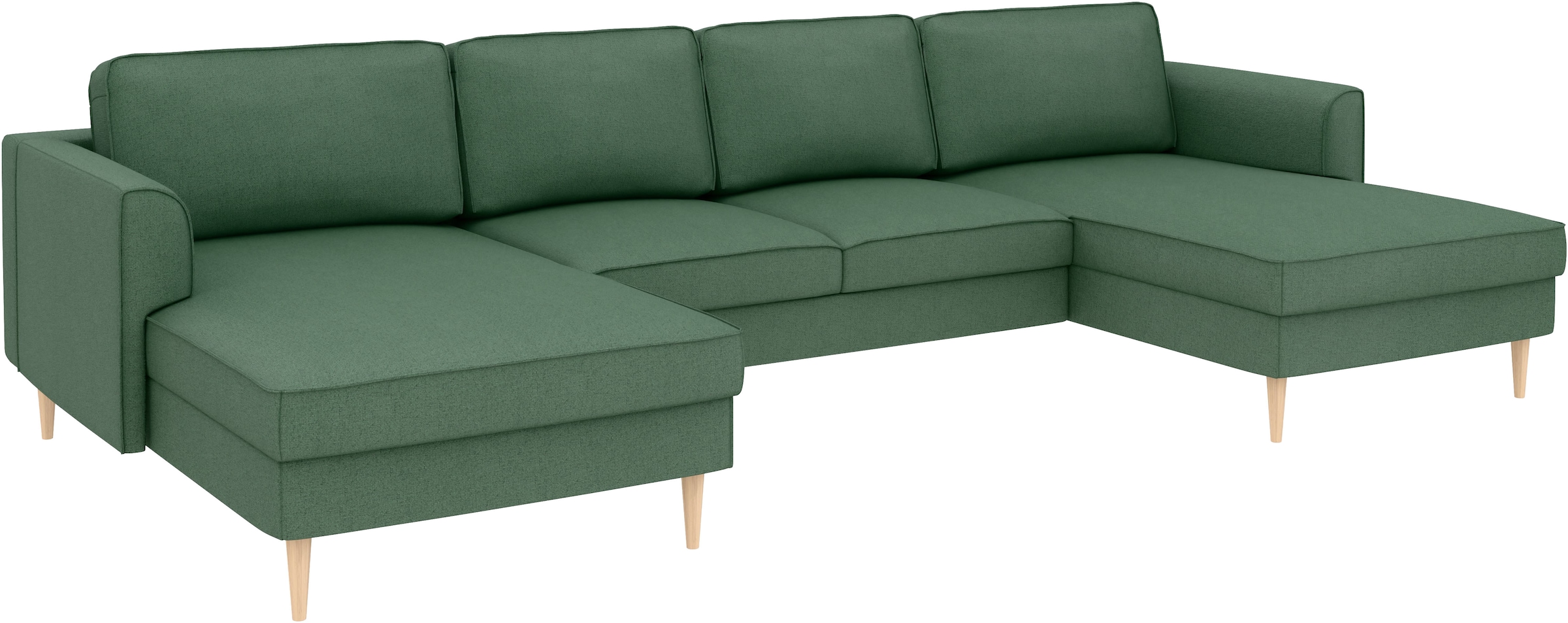 Home affaire Wohnlandschaft »Booster Couch wahlweise mit Schlaffunktion und Bettkasten-auch in Cord« Sofa in U-Form, Breite 305 cm