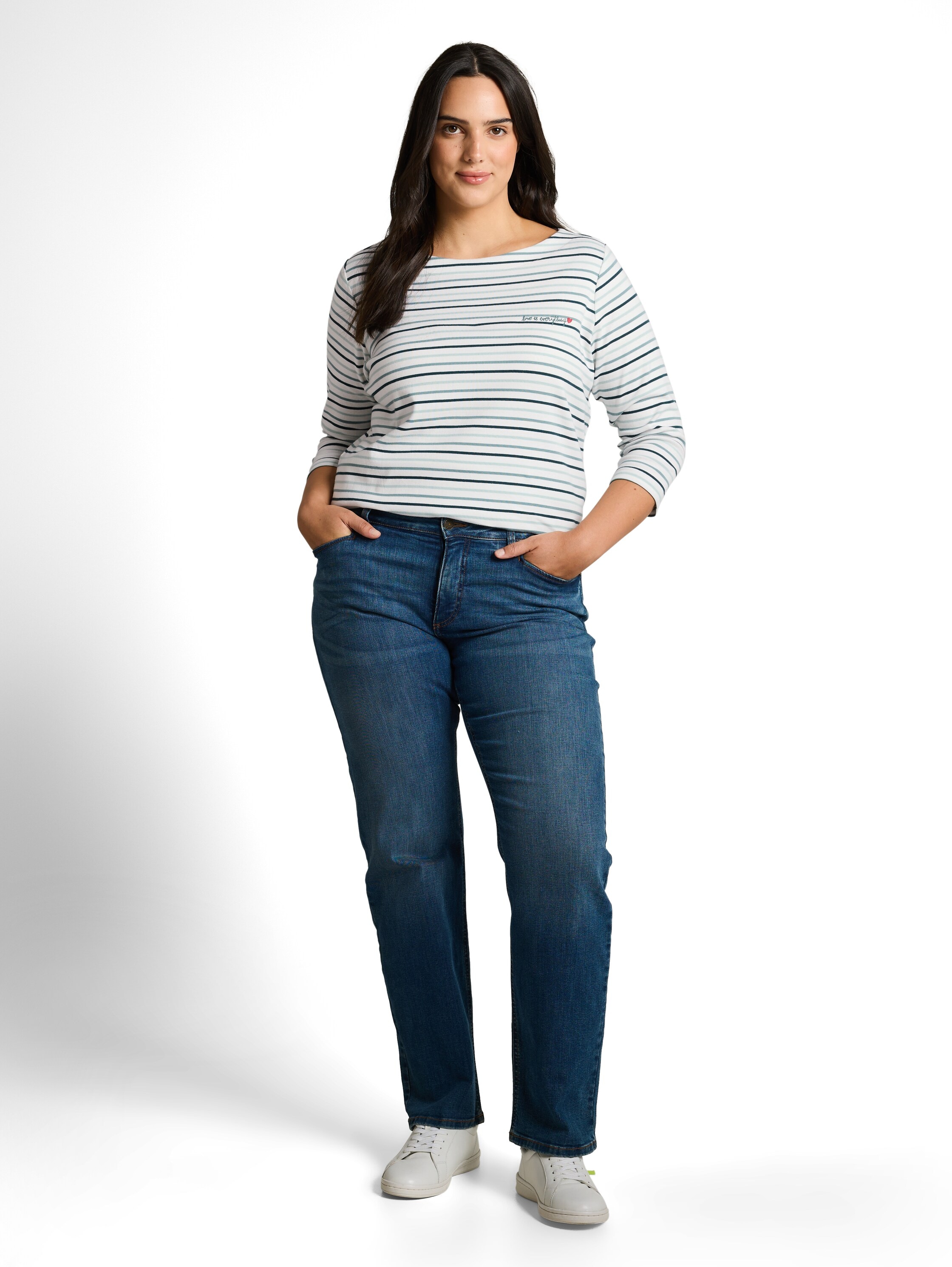 TOM TAILOR PLUS T-Shirt mit Schriftzug