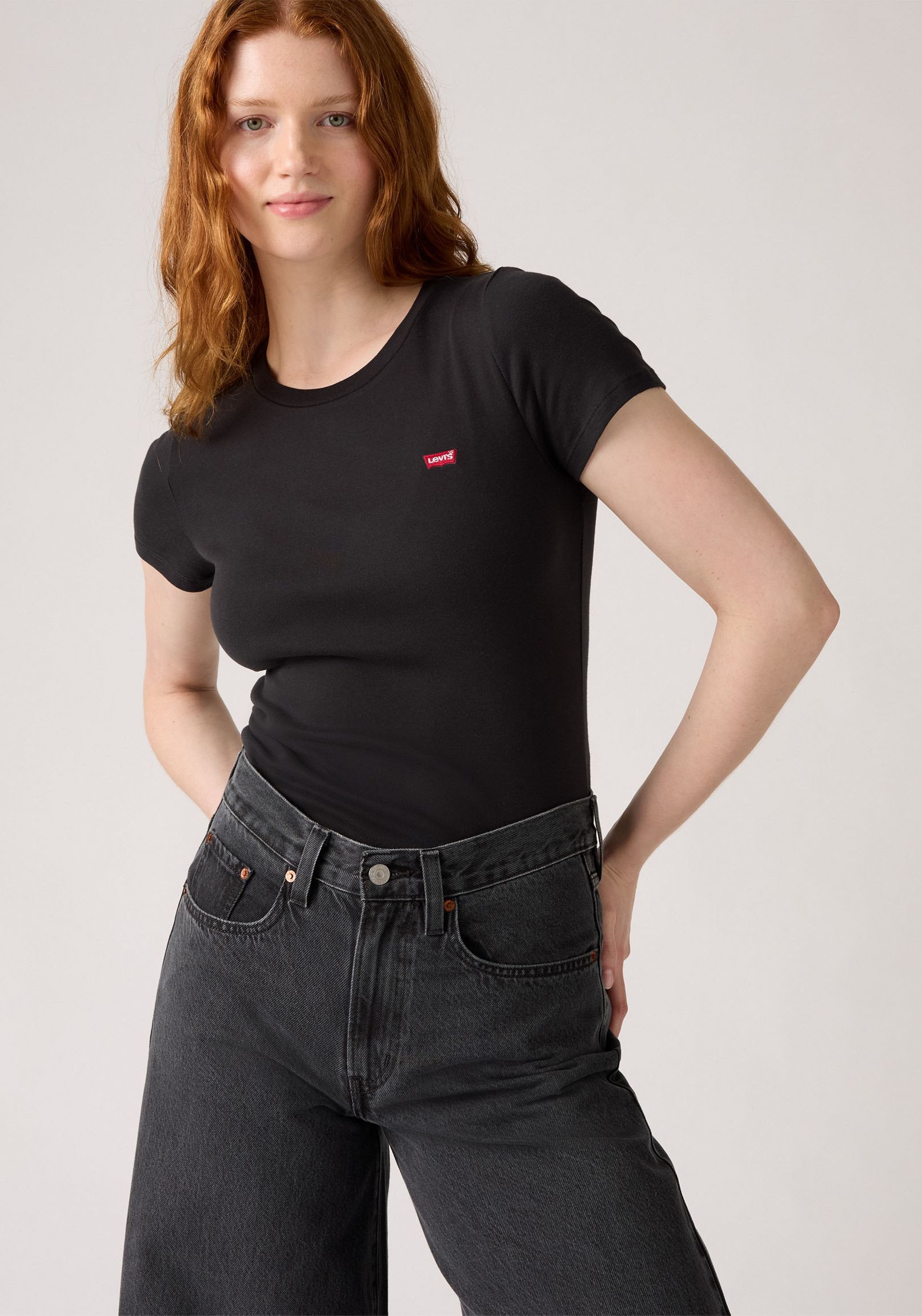 Levi's® T-Shirt »Mini-Logo« Packung, 2 Stk. mit kleiner Markenlogo-Stickerei auf der Brust