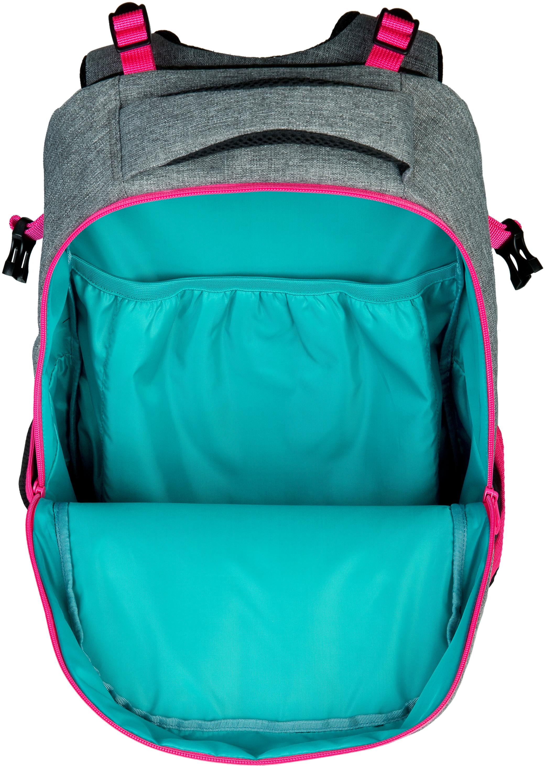 neoxx Schulrucksack »Active, Pink and Famous«, reflektierende Details, aus recycelten PET-Flaschen