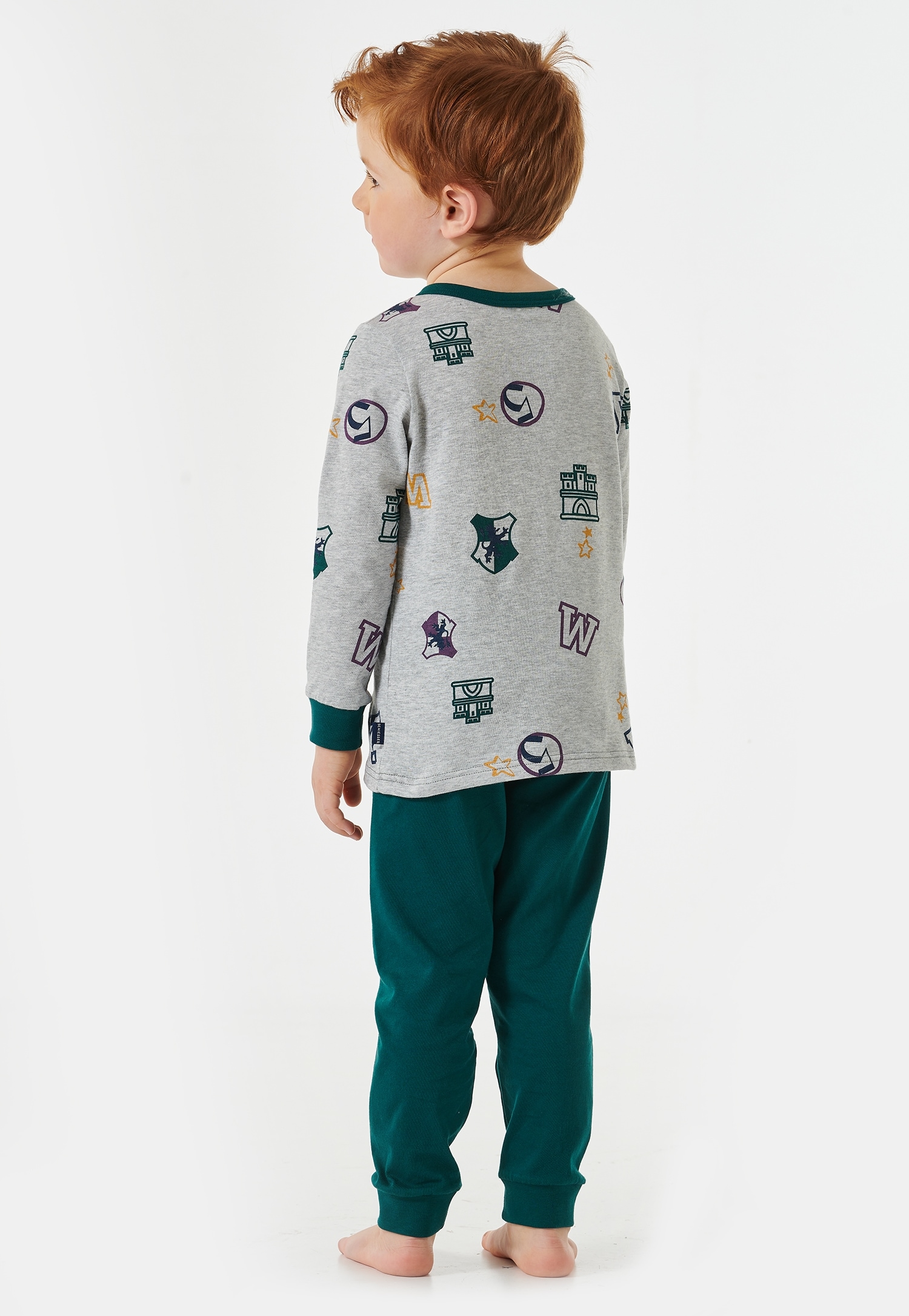 Schiesser Pyjama »"Rat Henry"«, (2 tlg.), mit coolem College-Allover aus Buchstaben