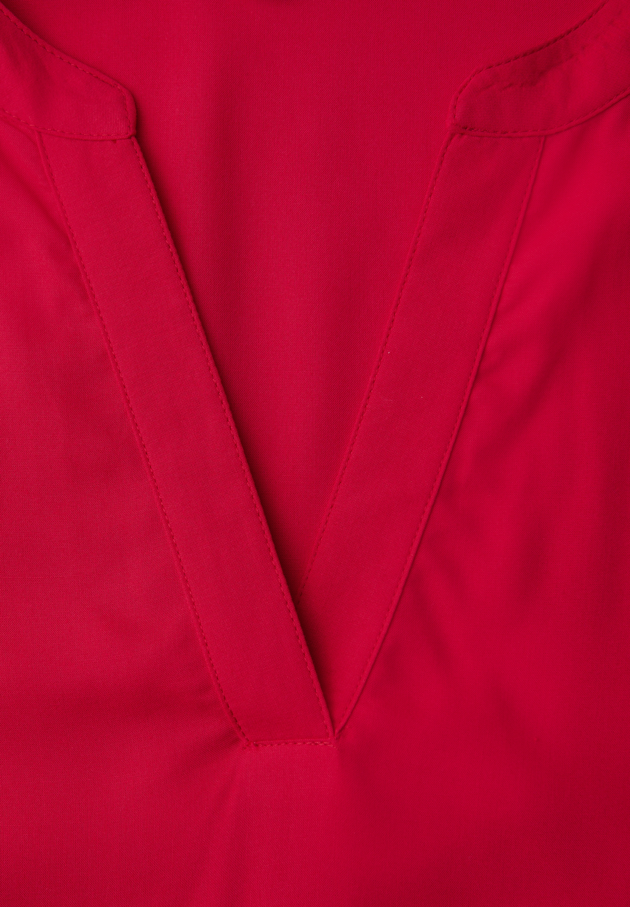 STREET ONE Schlupfbluse Leicht abgerundeter Saum, Ärmelaufschlag