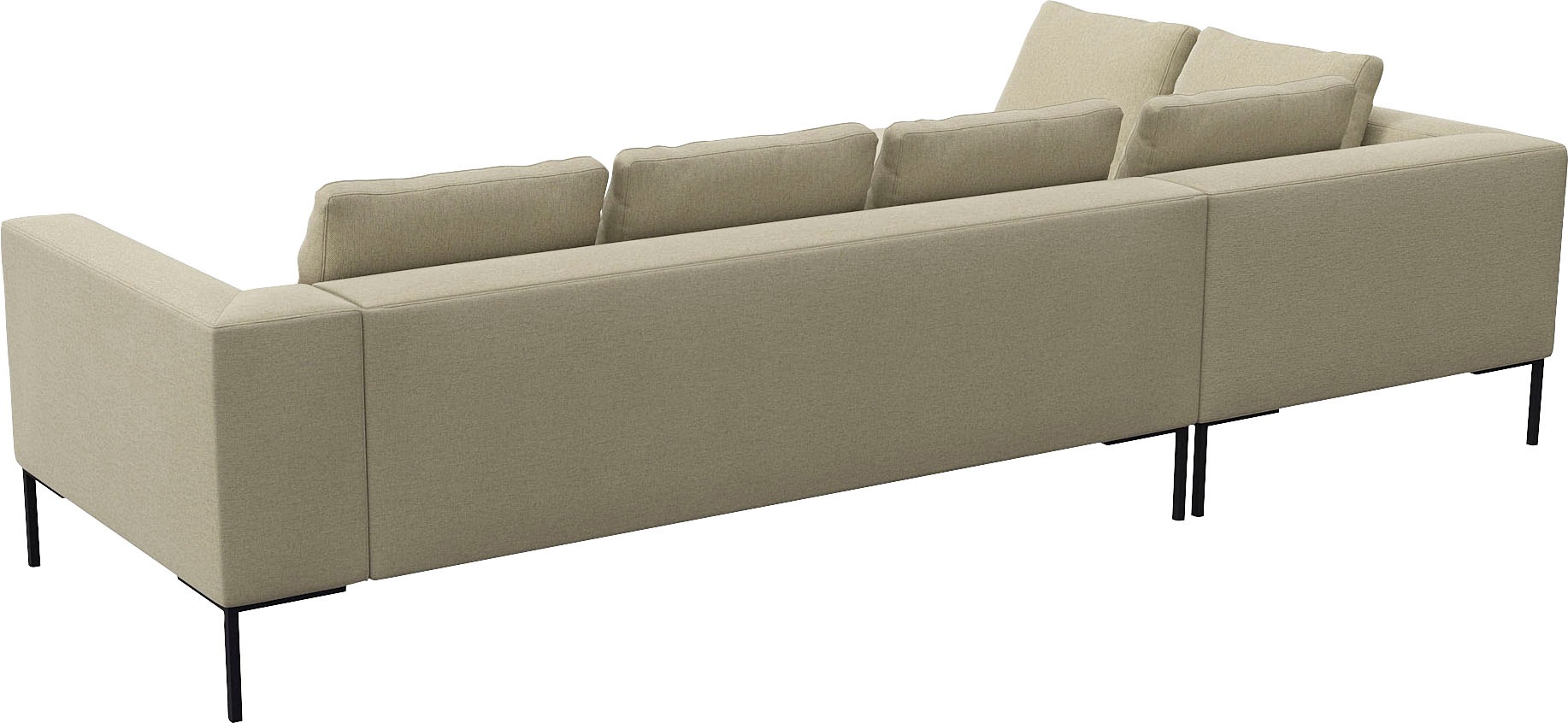 FLEXLUX Ecksofa »Loano, superbequemer Sitzkomfort durch Kaltschaum im Sitz, L-Form«, modernes Sofa, frei im Raum stellbar, lose Kissen, hoher Fuß