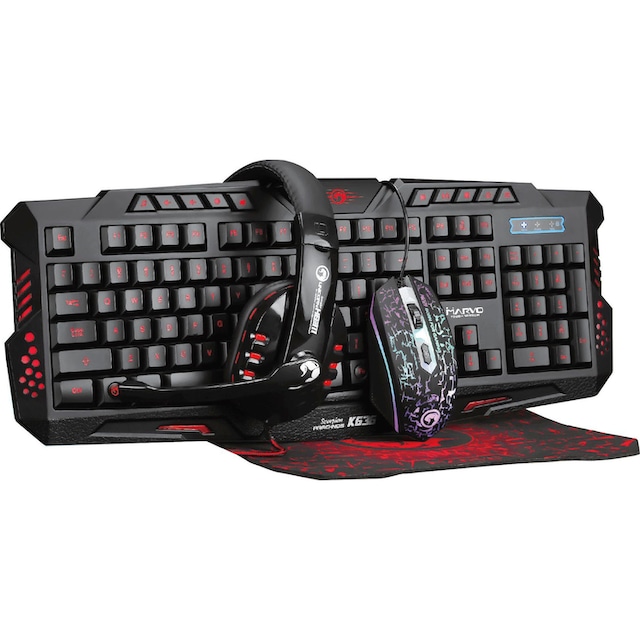 MARVO Gaming-Tastatur »Marvo 4 in 1 Combo aus«, Gaming-Maus, Mauspad und  Headset jetzt kaufen bei OTTO