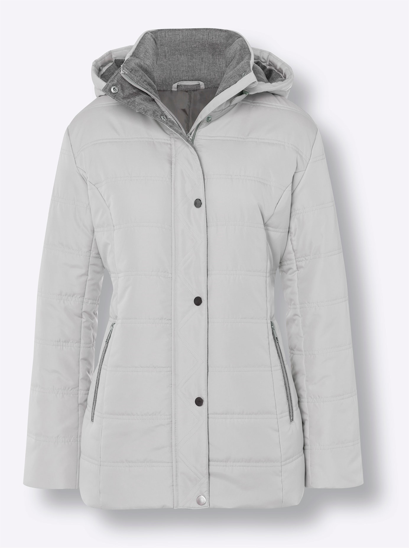 Classic Basics Steppjacke, mit Kapuze