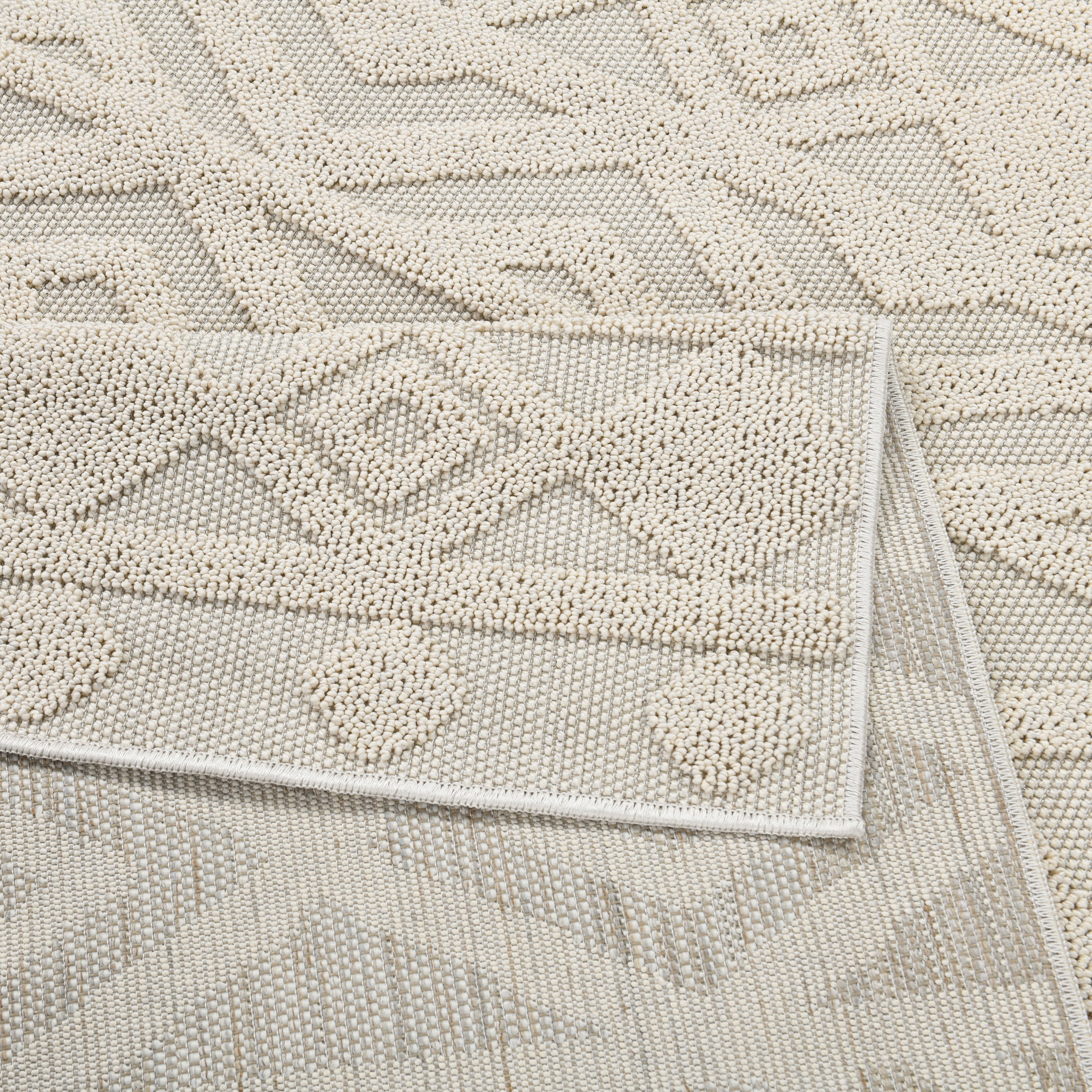 LeGer Home by Lena Gercke Teppich »Askja Outdoor«, rechteckig, 12 mm Höhe, Hoch-Tief Effekt, Teppich im Boho Stil, Outdoor geeignet, Camping