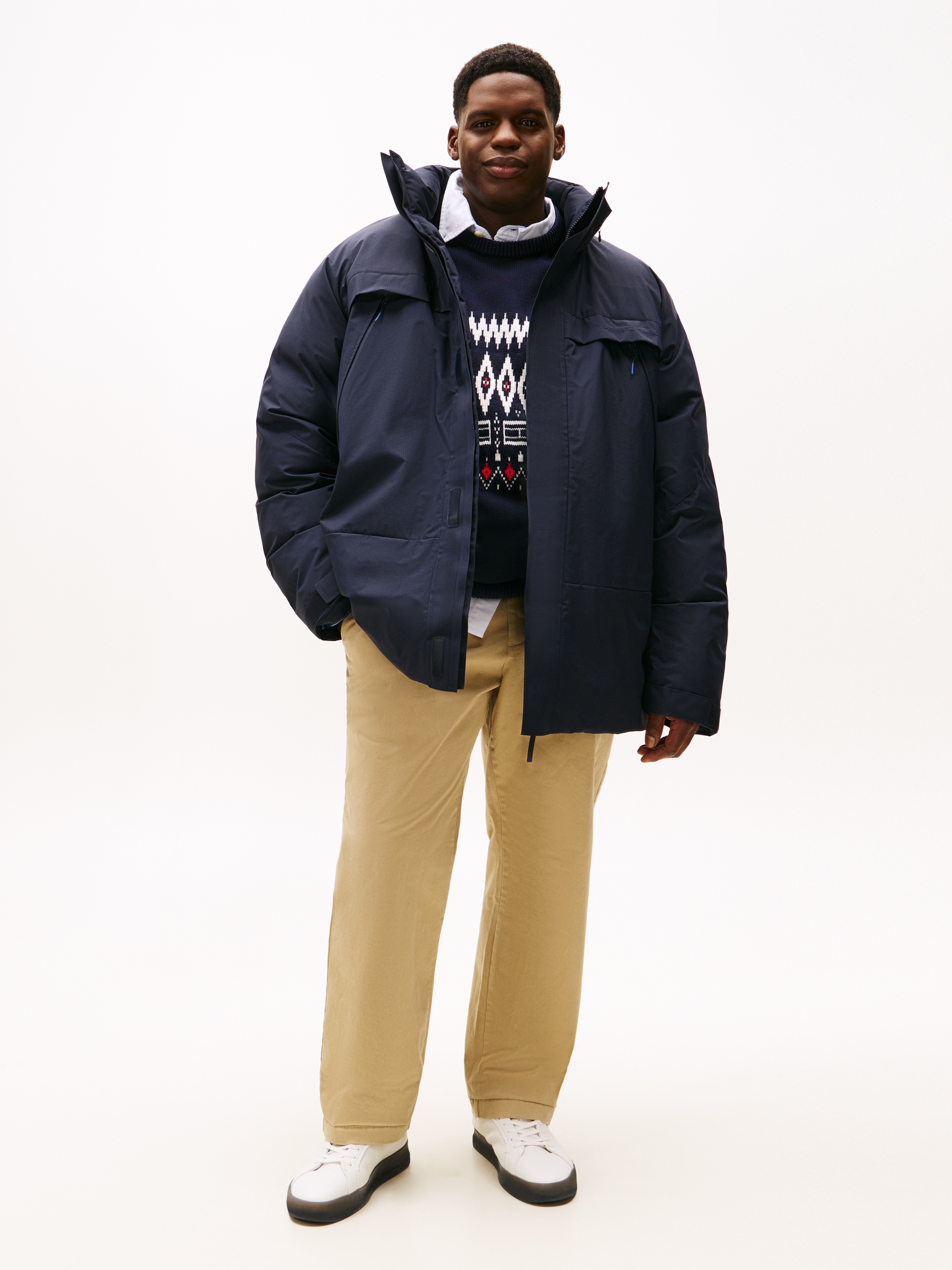 Tommy Hilfiger Big & Tall Funktionsjacke »PADDED JACKET«, ohne Kapuze, Winterjacke, Outdoorjacke, Steppmantel; Große Größen