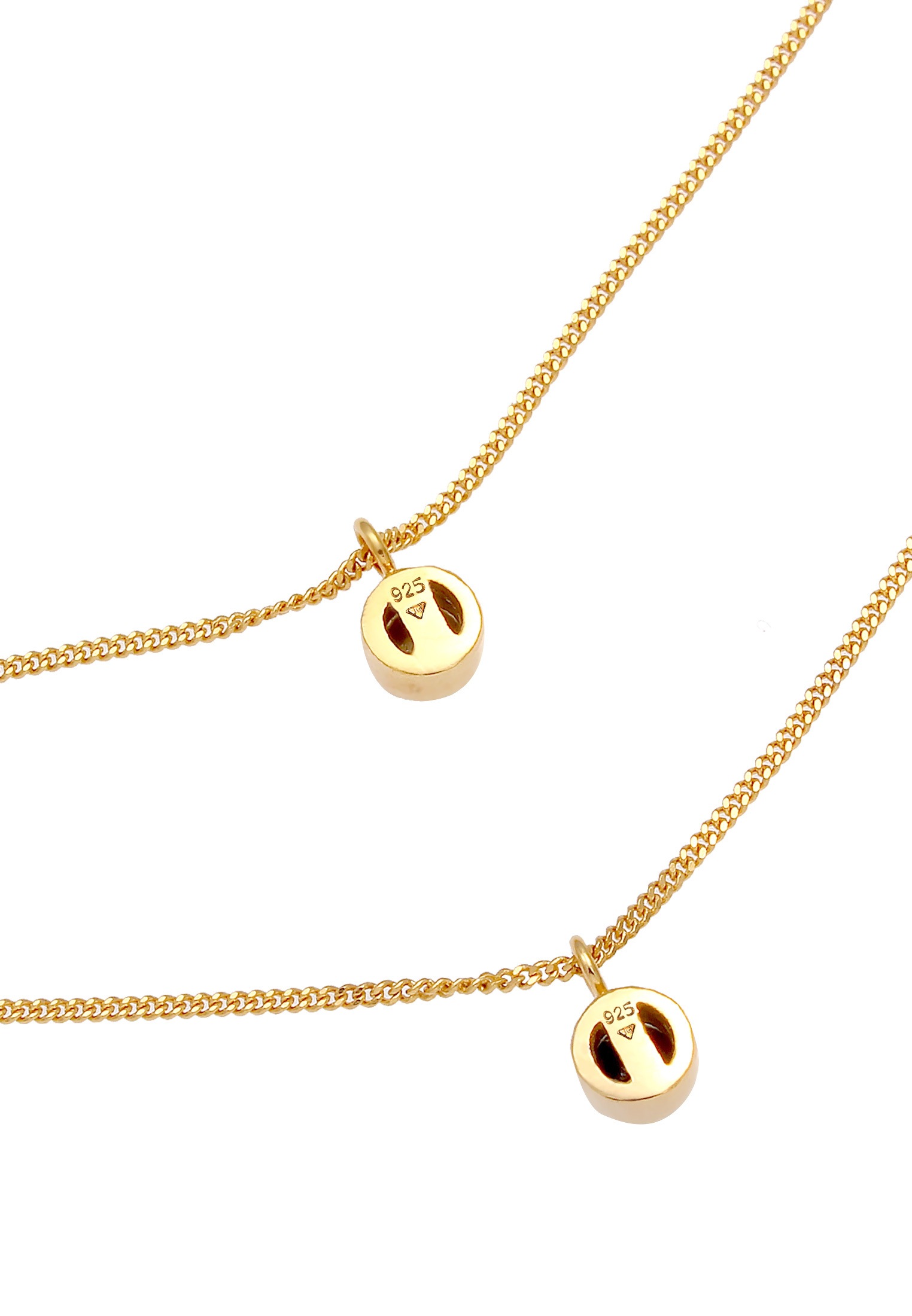 Elli Silberkette »Halskette Choker Layer Kristalle Rund 925 Silber«