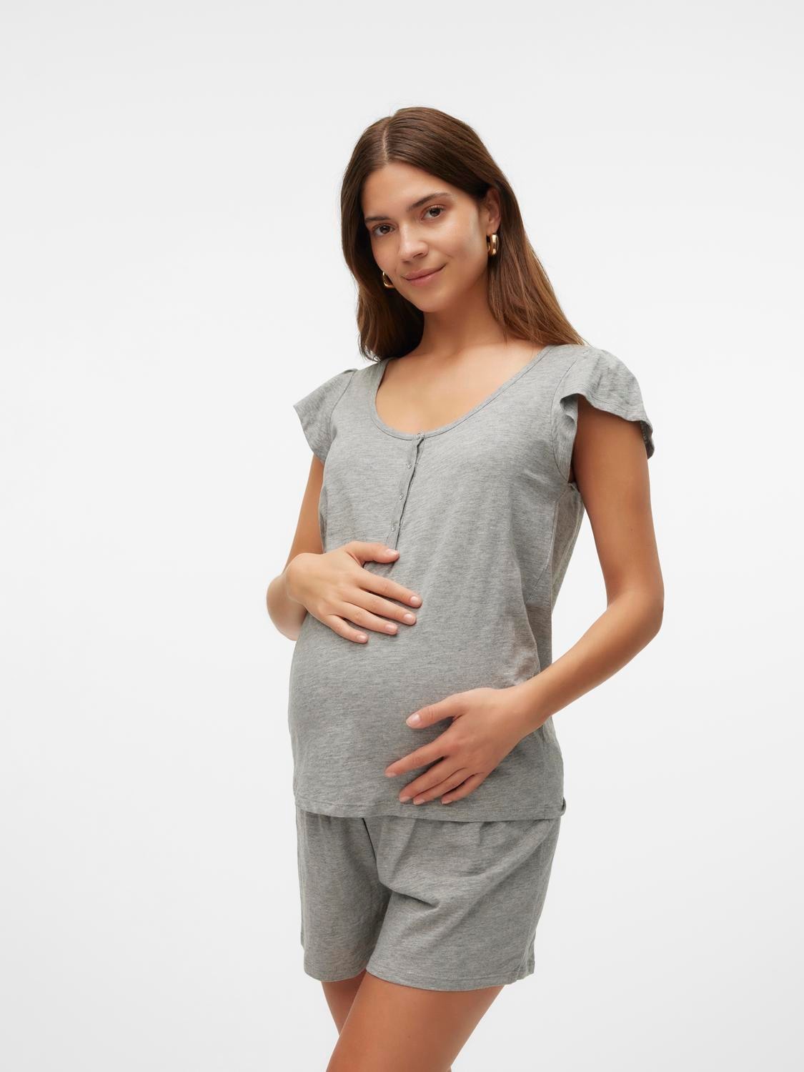 Mamalicious Umstandspyjama »MLMIRA LGM LIA CAP JRS PYJAMAS 2F NOOS«, (Set, 2 tlg.)