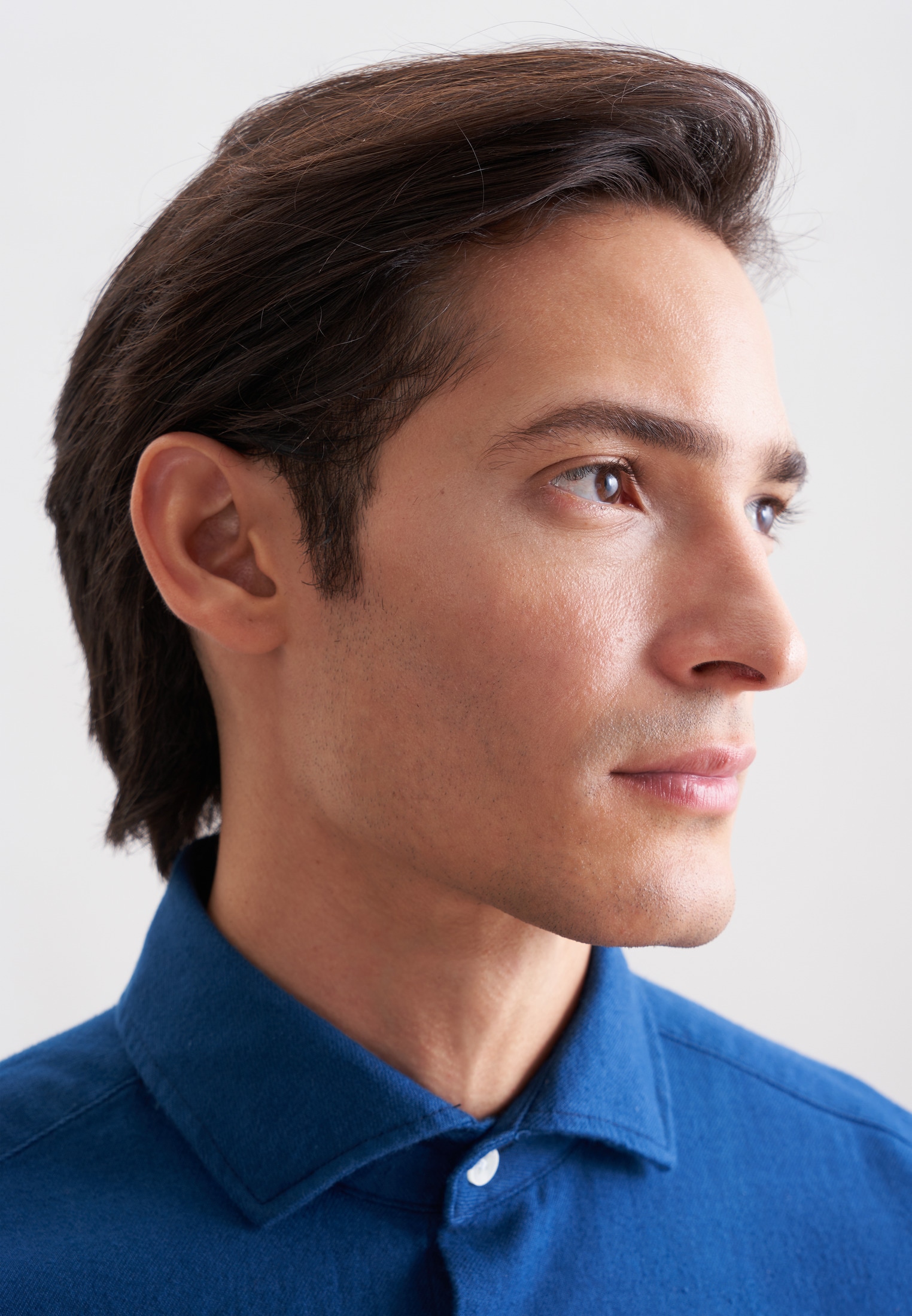 seidensticker Flanellhemd Slim 1/1 Kentkragen Uni