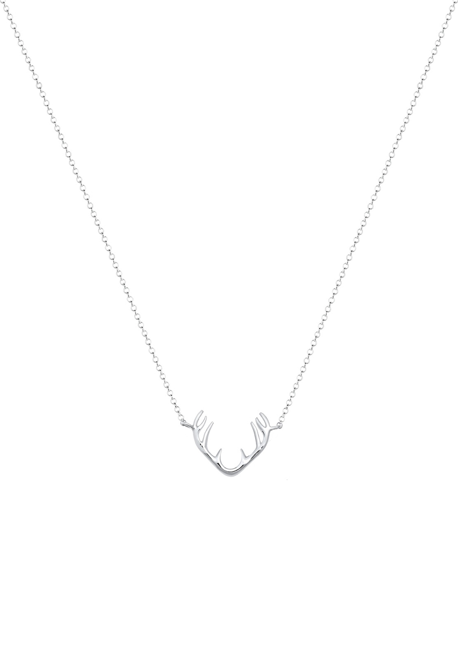 Elli Kette mit Anhänger »Halskette Hirsch Geweih 925 Sterling Silber«