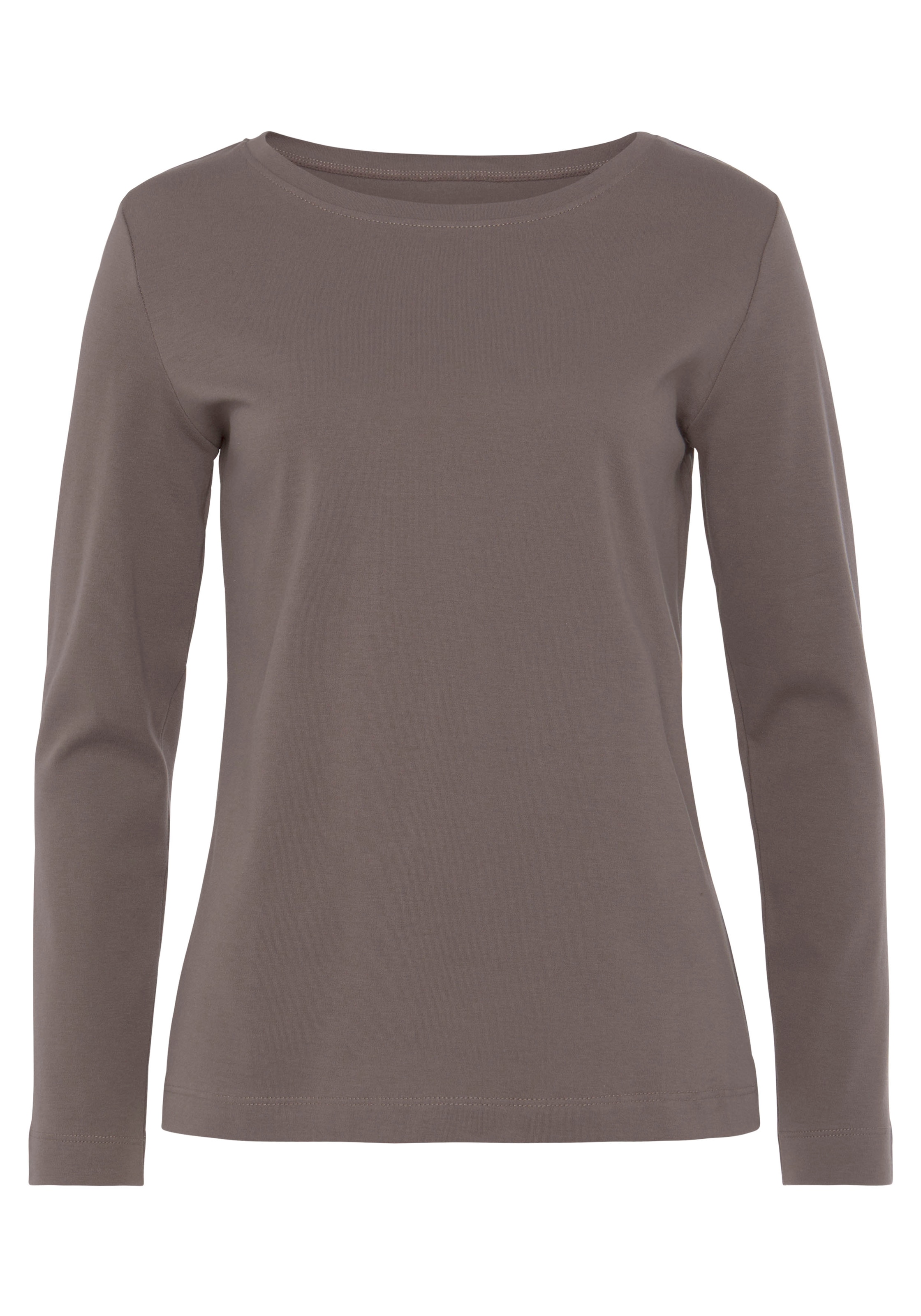 Vivance Langarmshirt »aus reiner Baumwolle«, (2er-Pack), aus leicht wärmender Interlock-Qualität