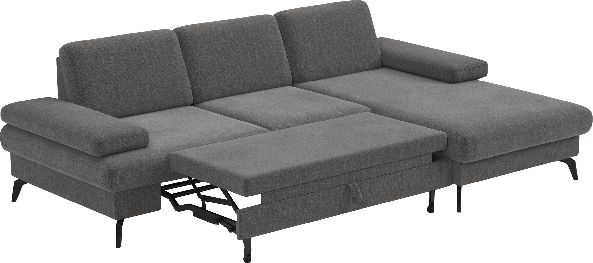 sit&more Ecksofa »Morris L-Form, inkl. Sitztiefenverstellung«, wahlweise mit Armteilverstellung, Bettfunktion & Bettkasten