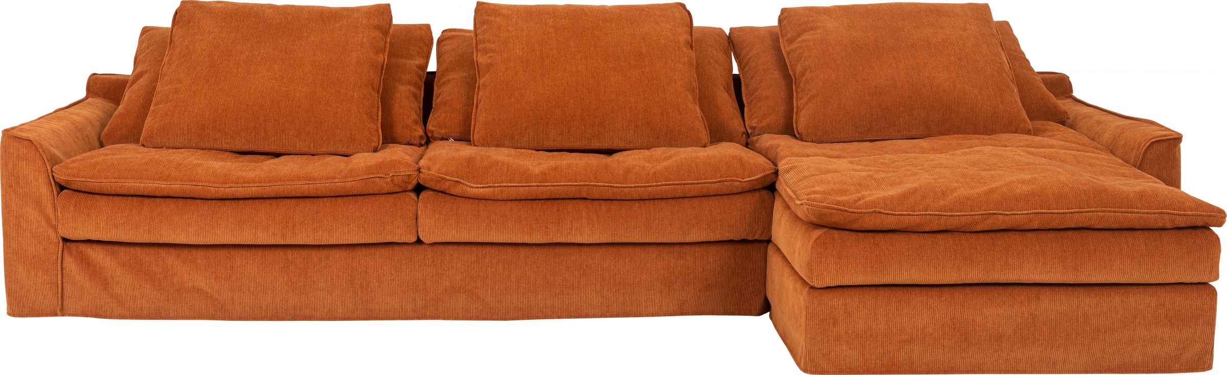 furninova Big-Sofa »Sake«, mit 6 Kissen, abnehmbarer und waschbarer Hussenbezug, Kissen mit Federn gefüllt, Memoryschaum, im skandinavischen Design