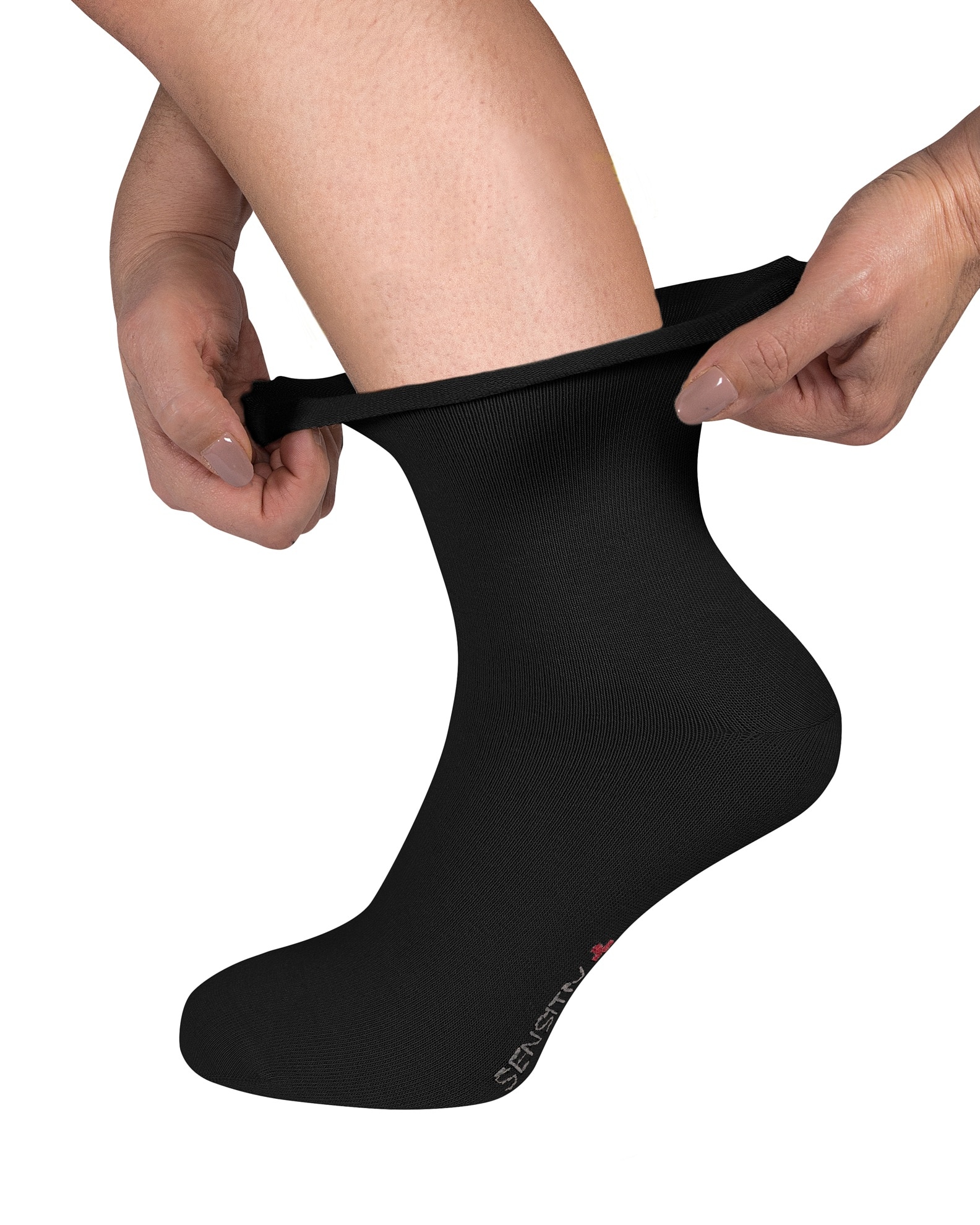 Fußgut Funktionssocken »Sensitiv Elegant Socken XXL, venenfreundlich, druckfreier Rollbund« 2 Paar tlg. Antibakteriell+geruchshemmend, keine Druckstellen, Diabetiker geeignet