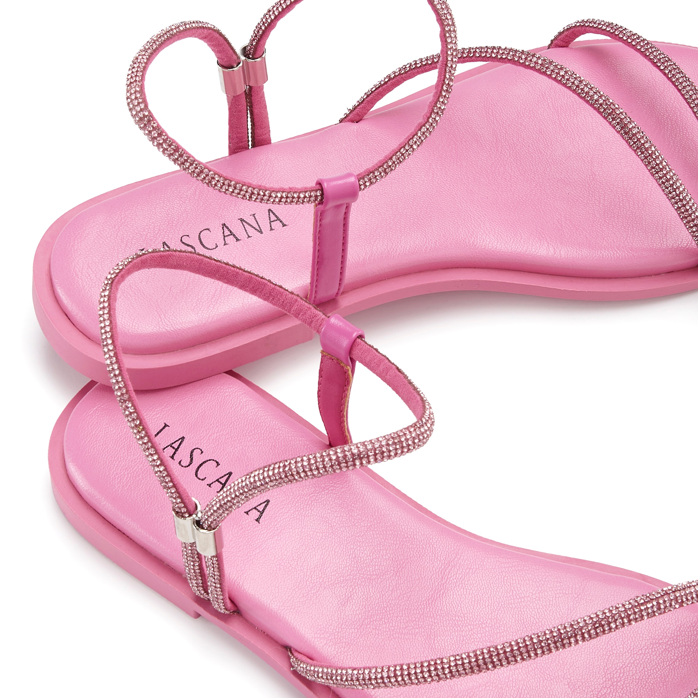 LASCANA Sandalette »Riemchensandalette, Sommerschuh, offener Schuh«  Glitzer-Sandalen mit cleverem Schmuckelement