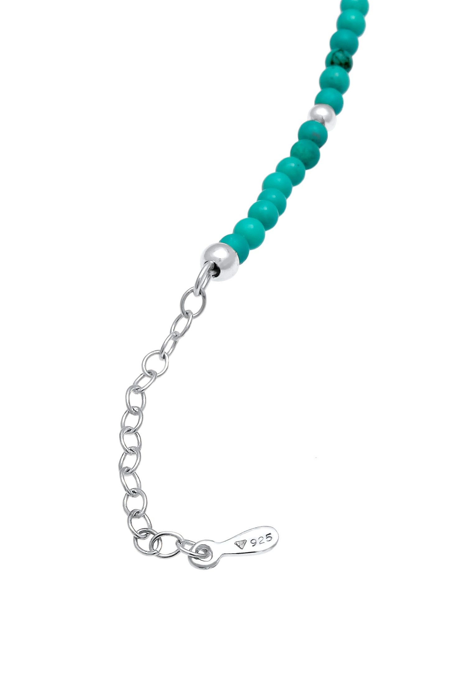 Nenalina Silberkette »Halskette Choker Perlen Kugeln Türkis Boho 925 Silber«