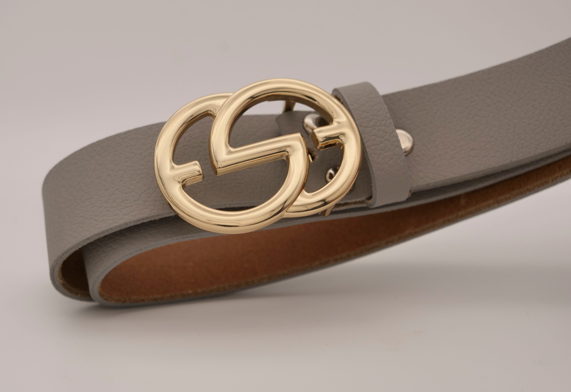AnnaMatoni Ledergürtel, mit goldener Schließe