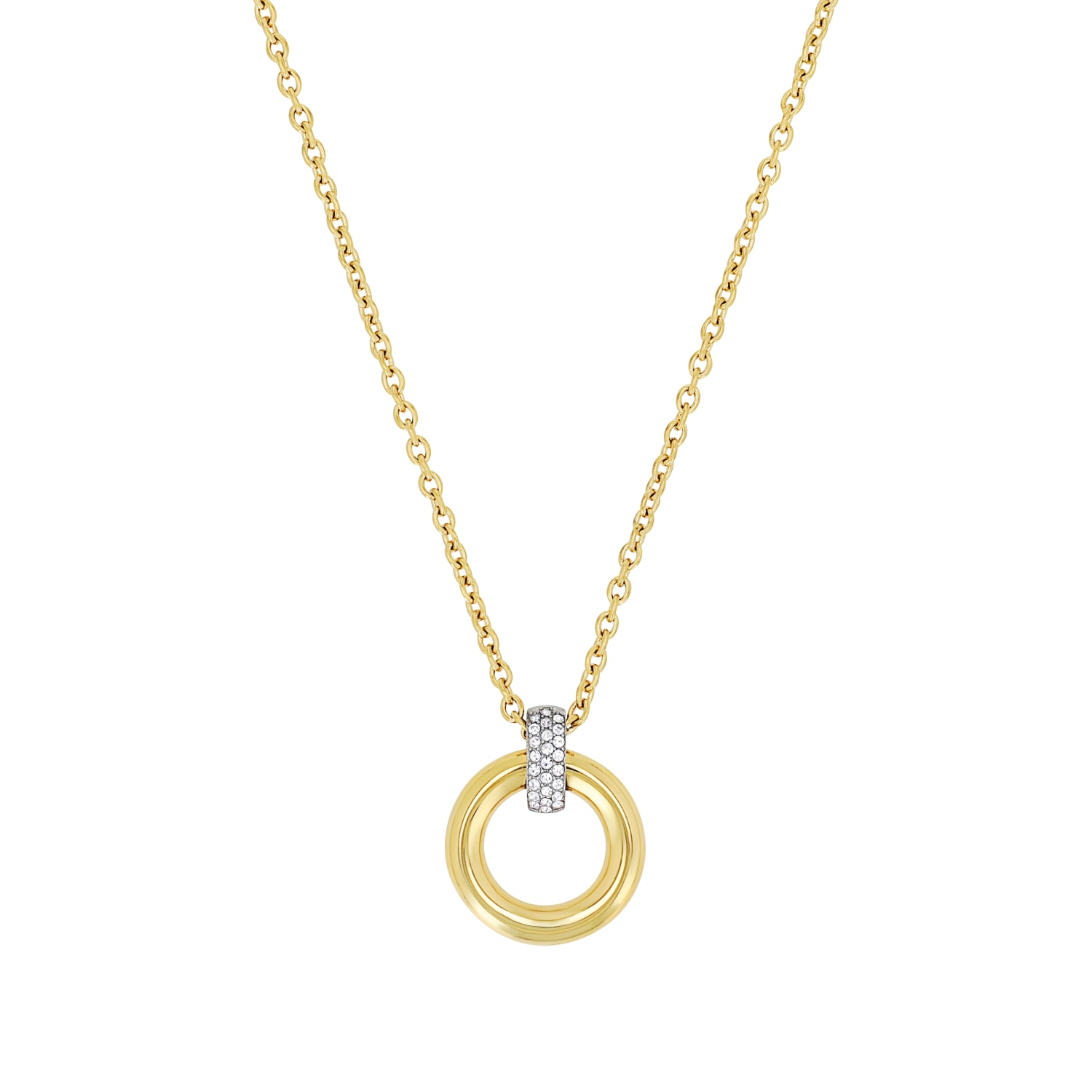 JOOP! Kette mit Anhänger »Kreis« mit Zirkonia (synth.)