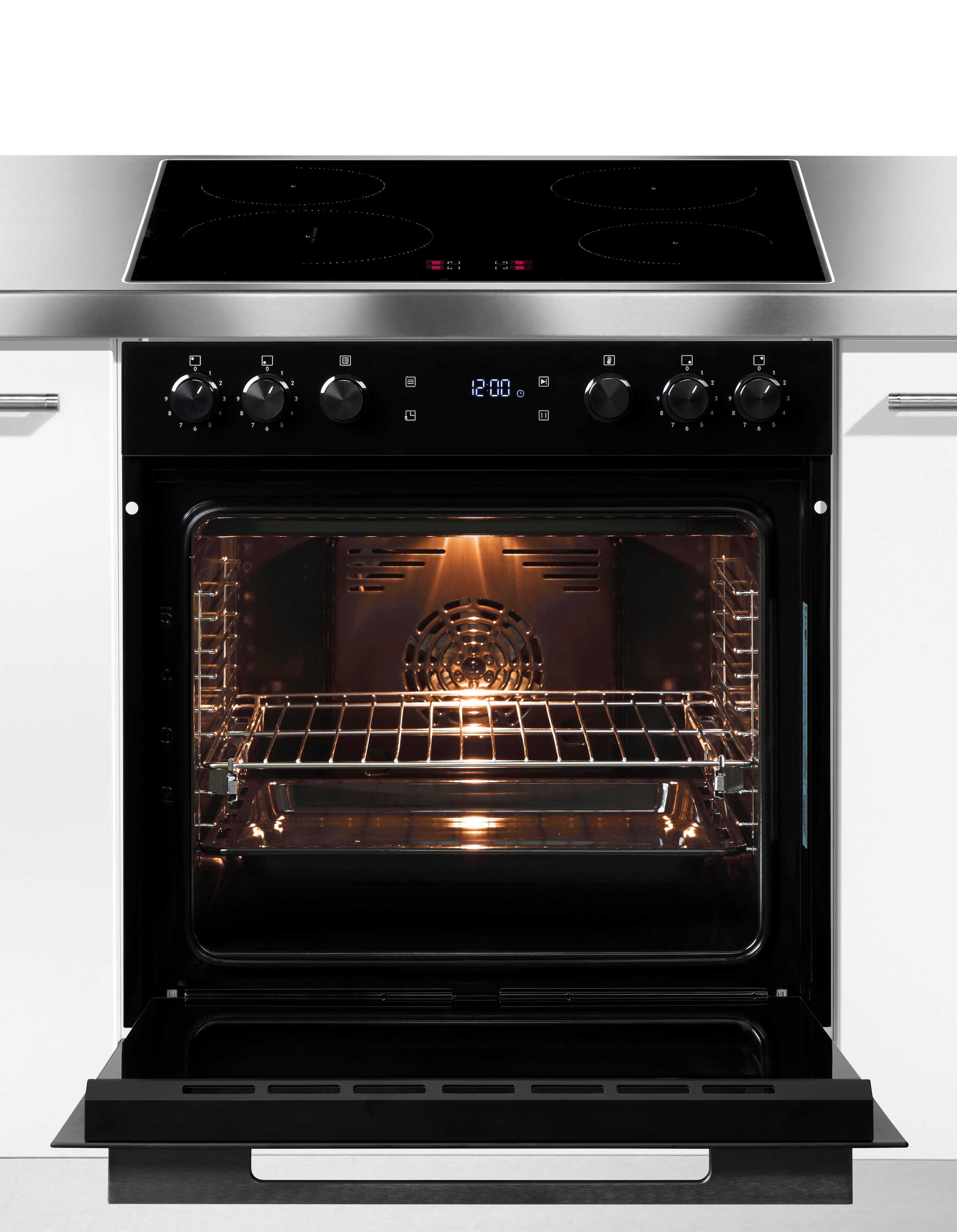 Hanseatic Induktions Herd-Set »HBCO7210A1+HI46074CA«, Das Wasser sehr schnell zum Kochen bringen, dank Induktion
