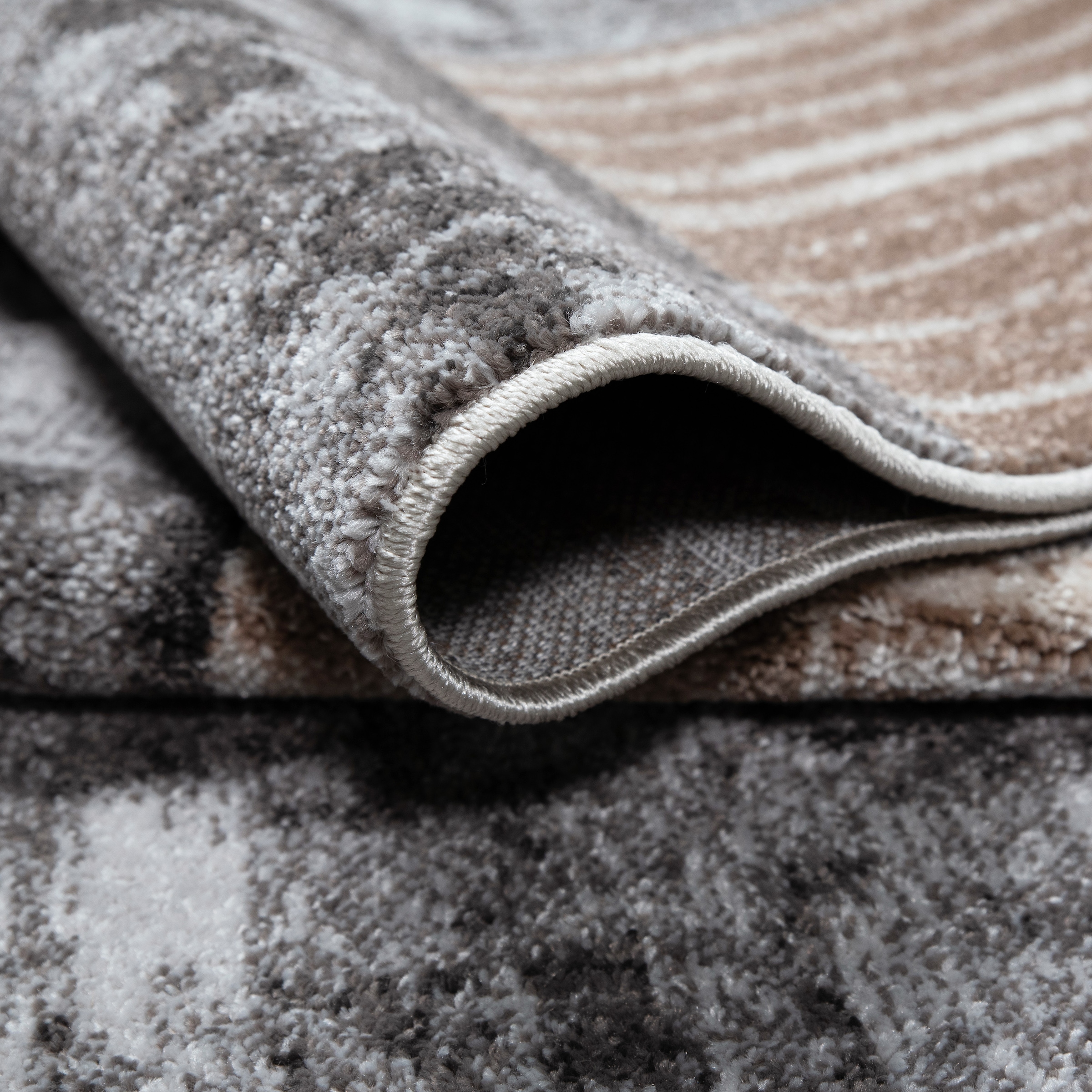 OTTO home Teppich »Lunari«, rechteckig, 9 mm Höhe, Karo-Design, modern, geometrisches Muster, weiche Haptik