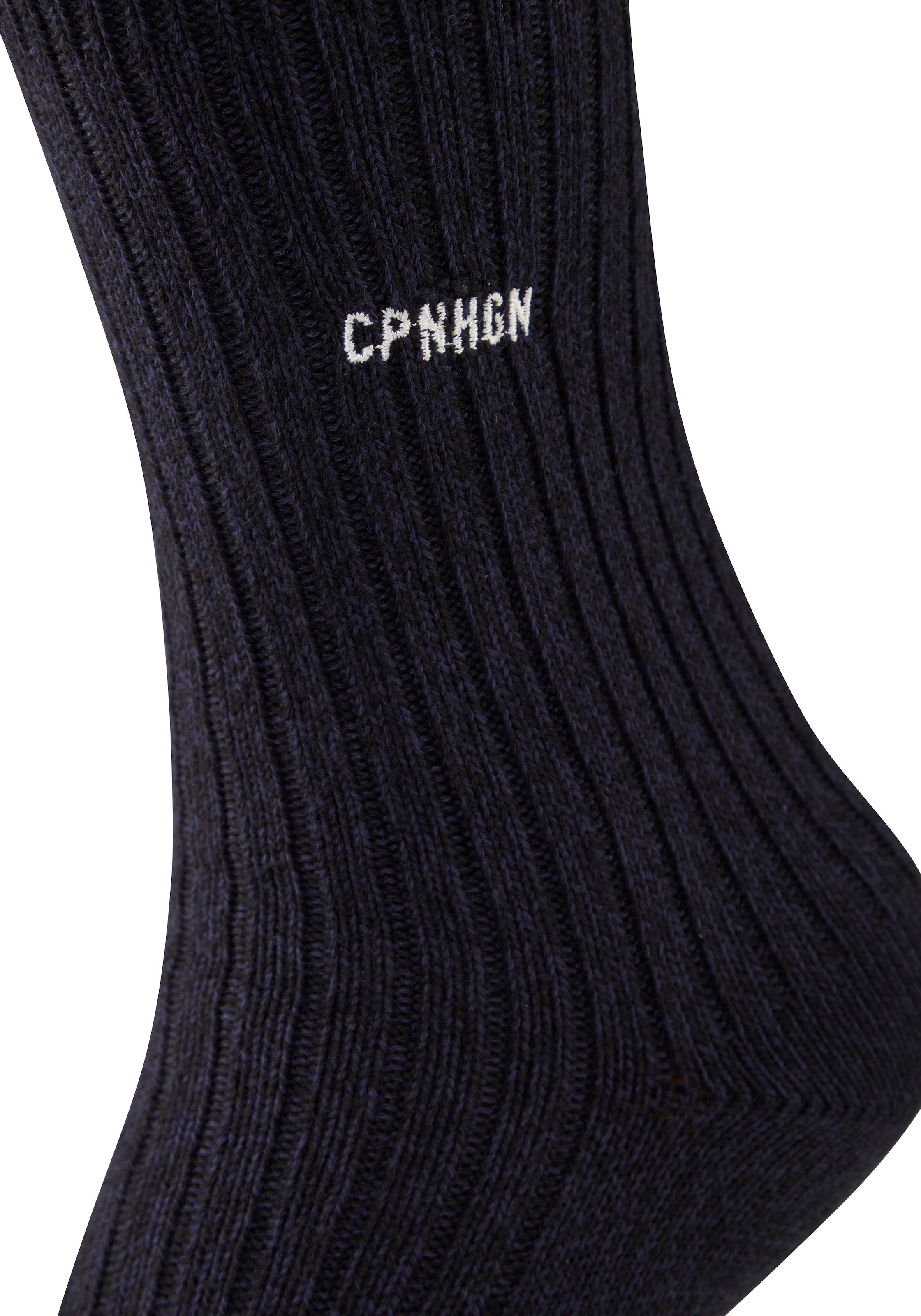 Copenhagen Studios Basicsocken 1 Paar tlg. gerippt mit Logo Stickerei