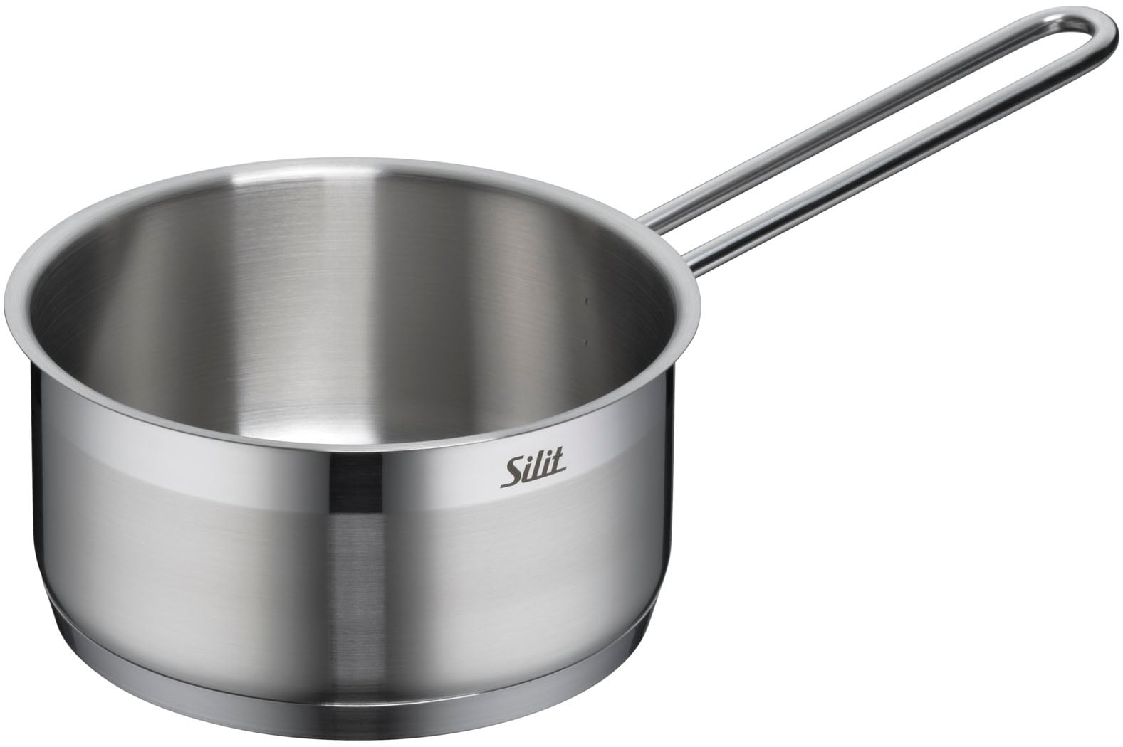 Silit Topf-Set »Toskana, teilmattiert, Induktions Töpfe Set unbeschichtet«, Edelstahl 18/10, (Set, 9 tlg., Bratentopf Ø 20 cm, Fleischtopf Ø 16/20/24 cm, Stielkasserolle Ø 16 cm), mit Glasdeckel, für alle Herdarten geeignet, ohne Innenskalierung
