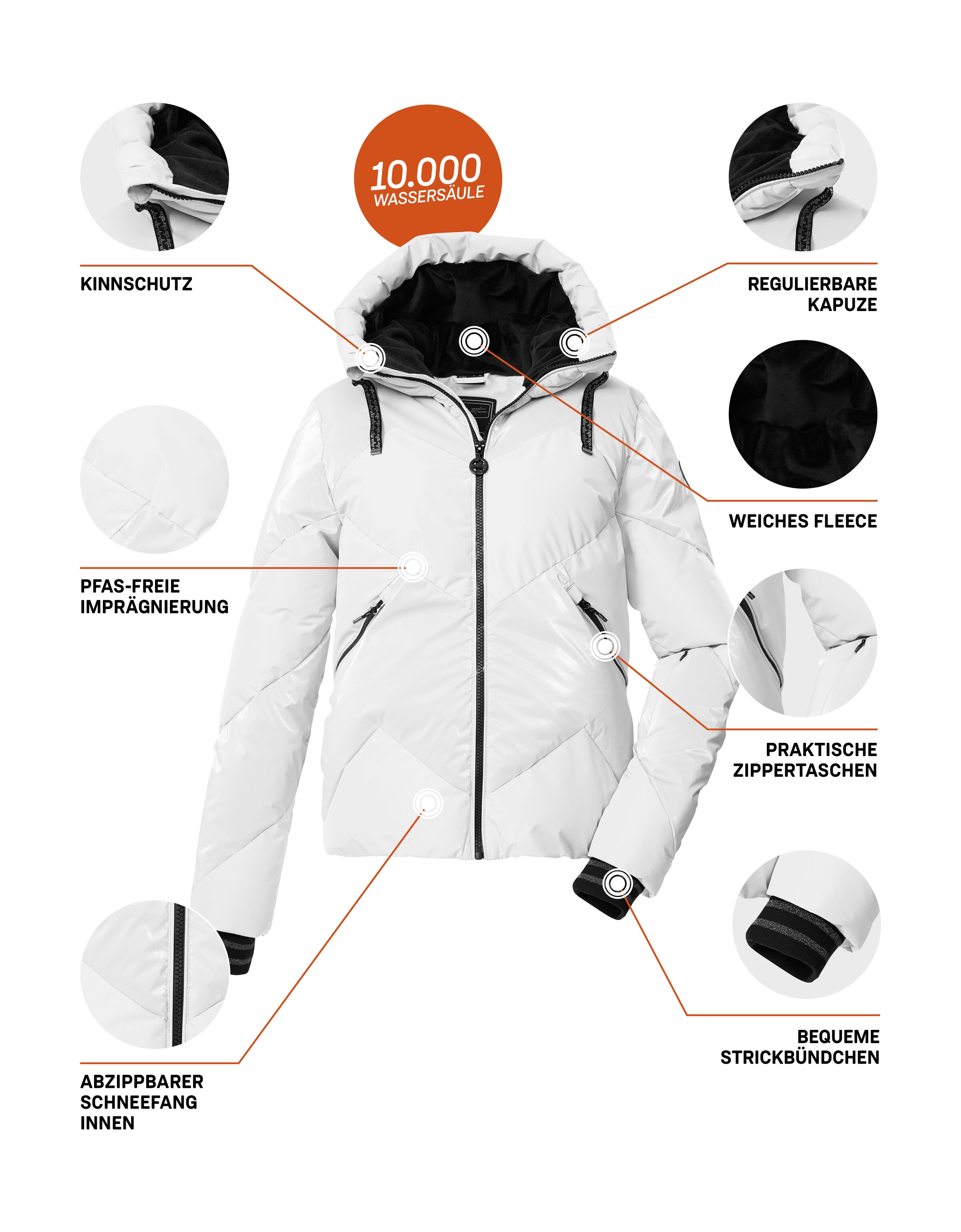 Killtec Skijacke »KSW 113 WMN SKI QLTD JCKT« Winddichte, wasserabweisende Skijacke mit 10.000 mm Wassersäule