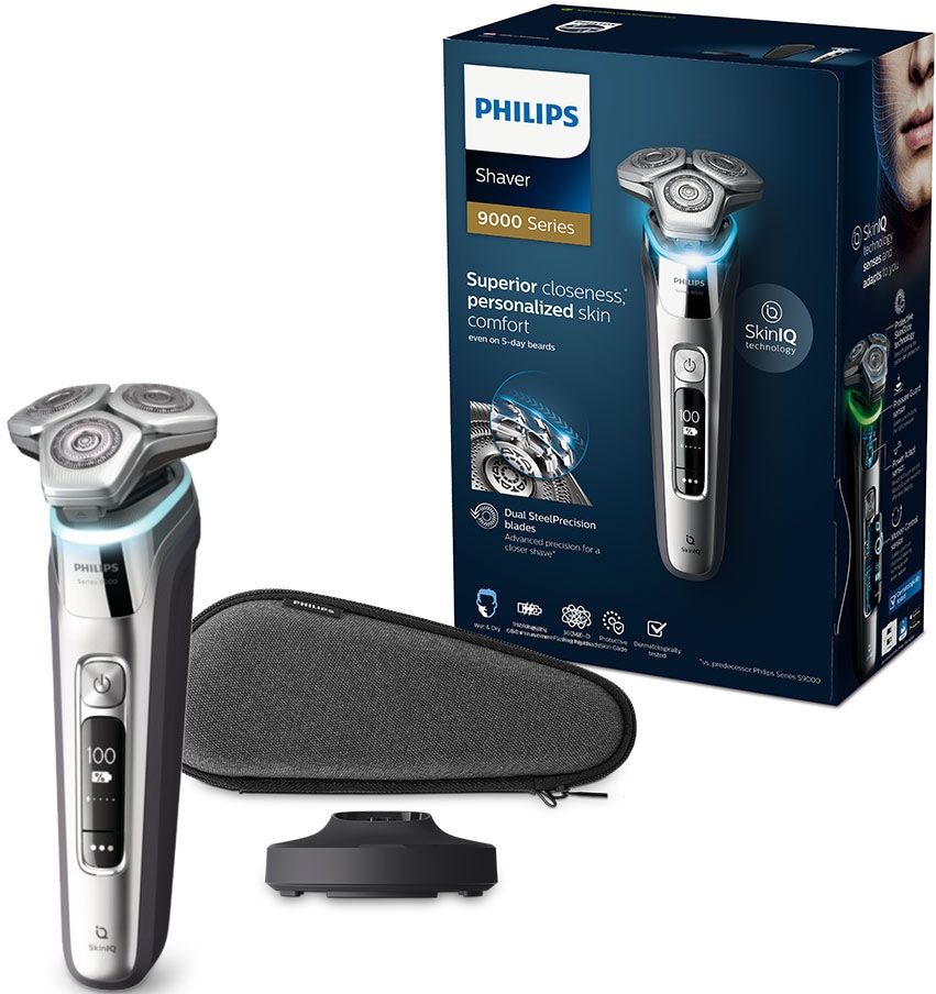 Philips Elektrorasierer »Shaver series 9000 Technologie, und Etui inkl. IQ Ladestation OTTO mit bei S9985/35«, Skin kaufen
