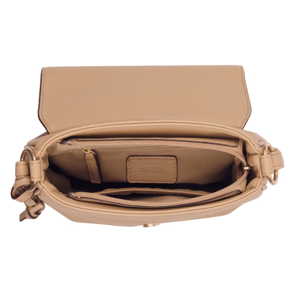 Gabor Satteltasche »Rosina« lässiger Look mit softem Material und markantem Metalldetail am Zipper