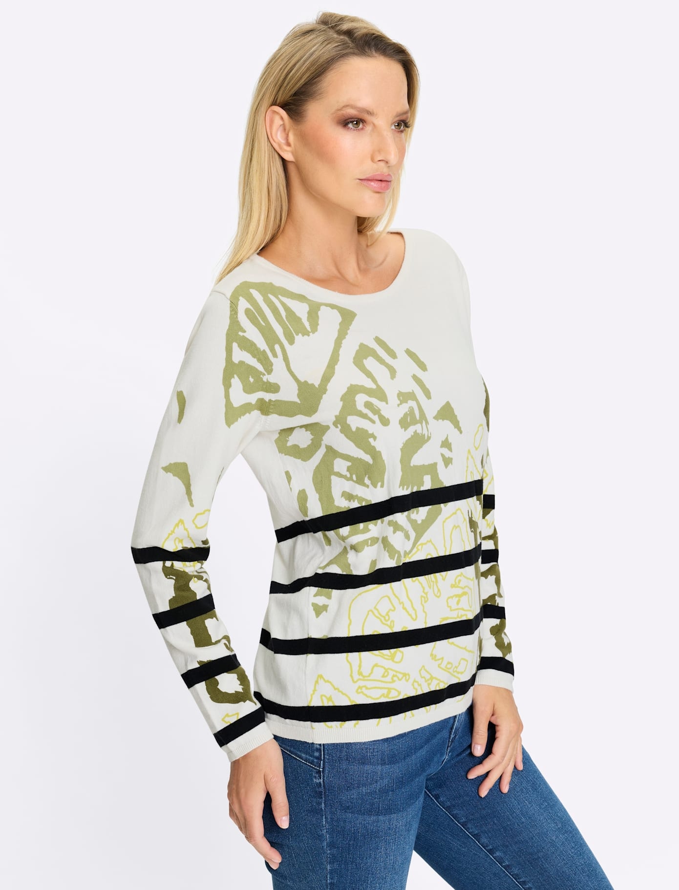 heine Strickpullover »Druck-Pullover«