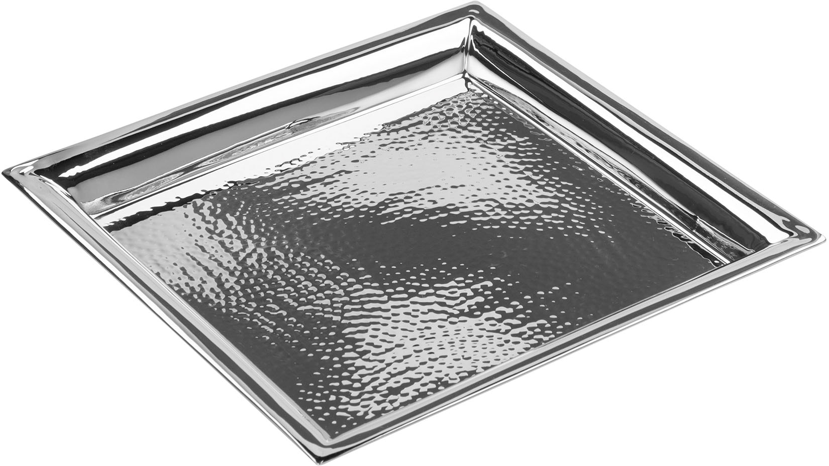 Fink Tablett »NAGANO, mit feiner Hammerschlagstruktur«, (1 tlg.), gehämmert,  quadratisch, 24 cm x 24 cm | OTTO