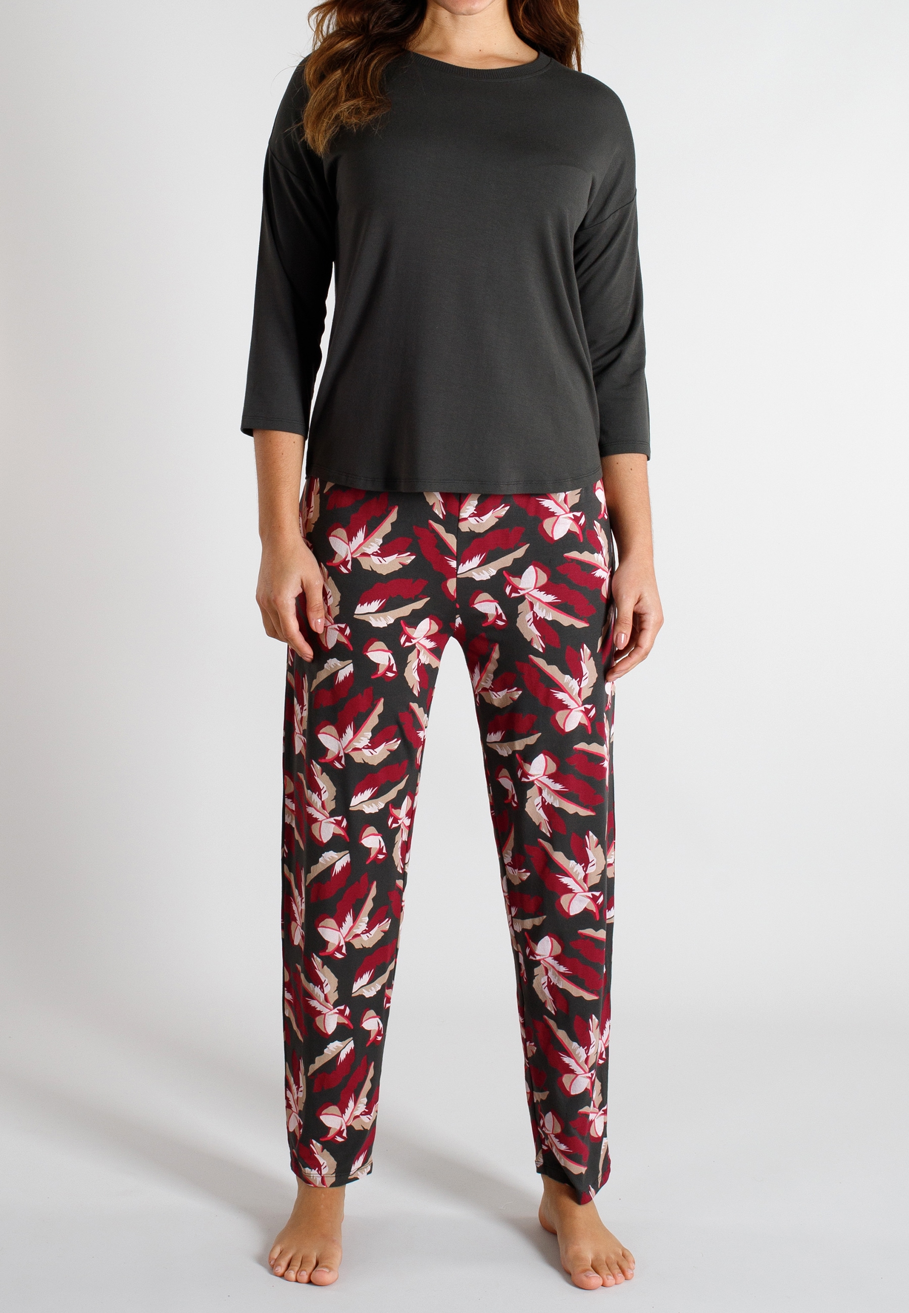 TOM TAILOR Pyjama atmungsaktiv, Viskosemix