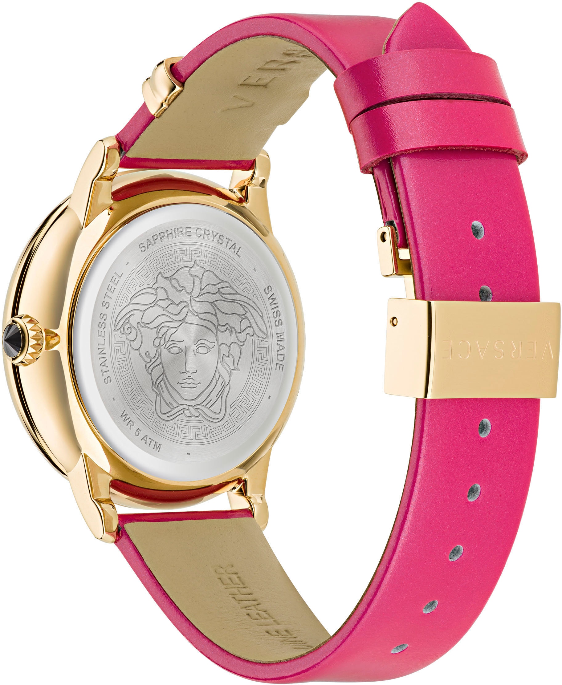 Versace Quarzuhr »MEDUSA ALCHEMY«, Armbanduhr, Damenuhr, Saphirglas, Swiss Made, Leuchtzeiger