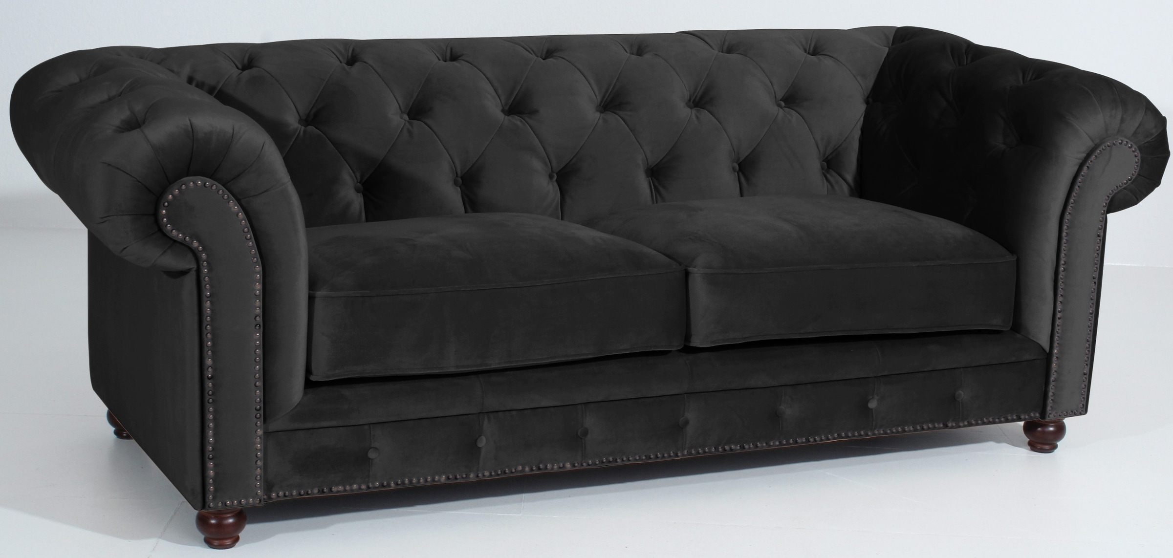 Max Winzer® Polstergarnitur »Old England Chesterfield, hochwertig und elegant«, (3 tlg.), mit edler Knopfheftung, 3-tlg.