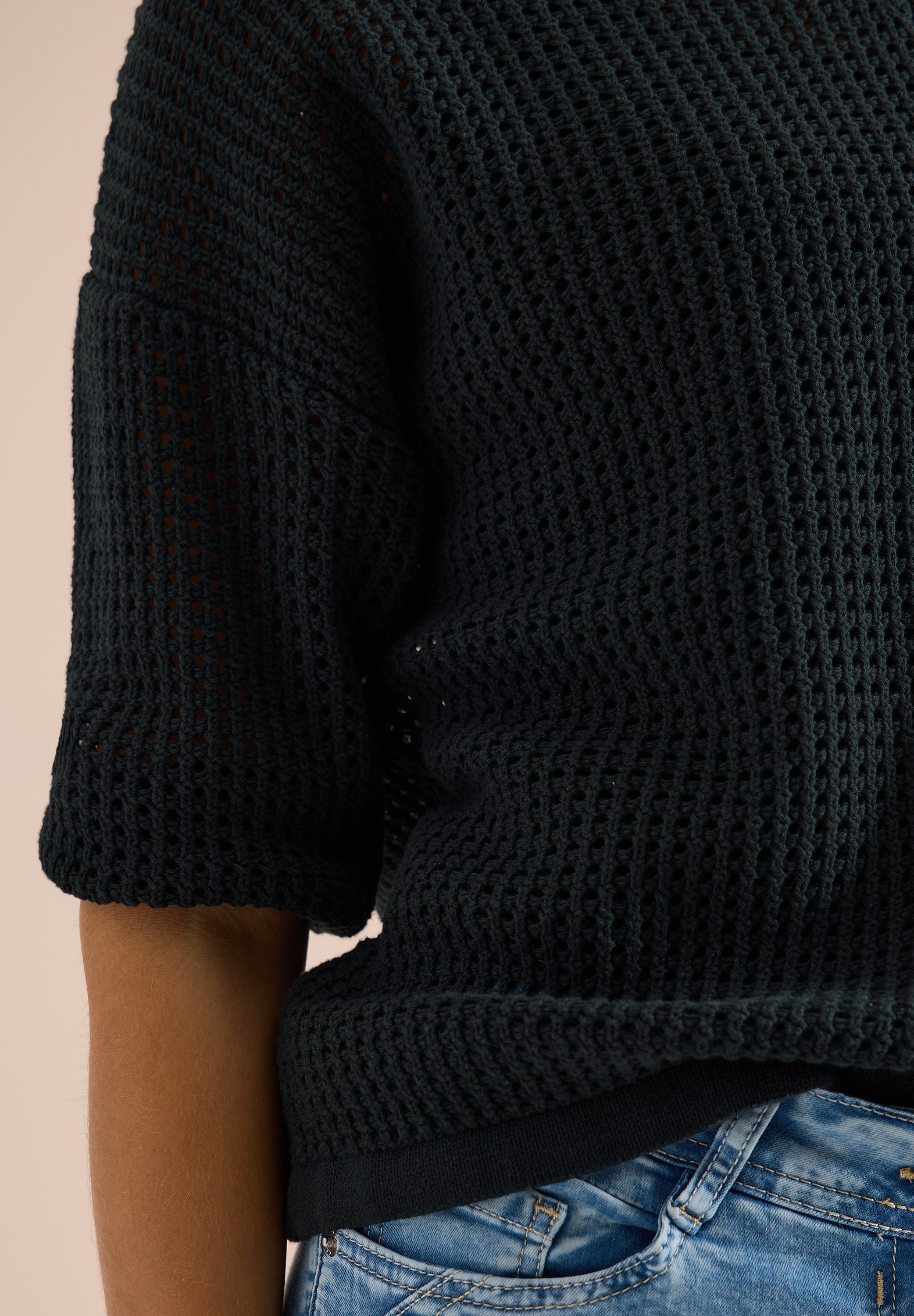 Cecil Strickpullover im Crochet-Look/moderner Sommerstrick