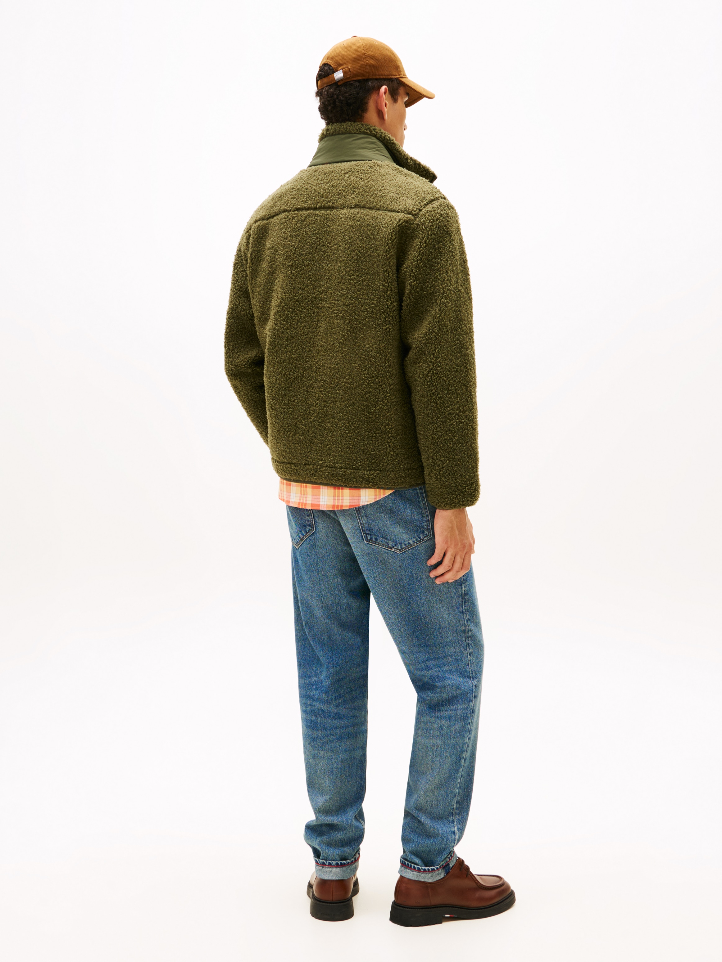 Tommy Hilfiger Sweatjacke »TEDDY FLEECE ZIP THROUGH«, Übergangsjacke Herbstjacke Teddy Plüsch Soft Jacke