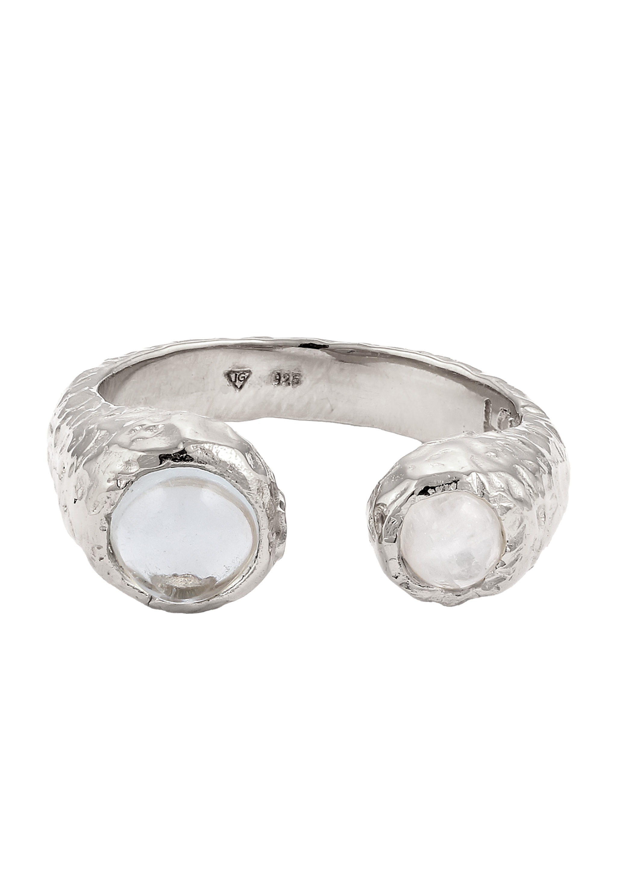 HAZE & GLORY Silberring »Ring Mondstein Aquamarin Hellblau 925 Sterling Silber«