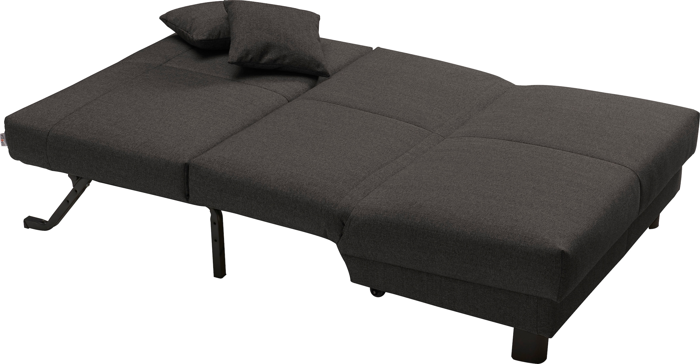 ell + ell Schlafsofa »Enny« Liegefläche Breite 120 oder 140 cm, Liegehöhe 40 cm, Füße schwarz