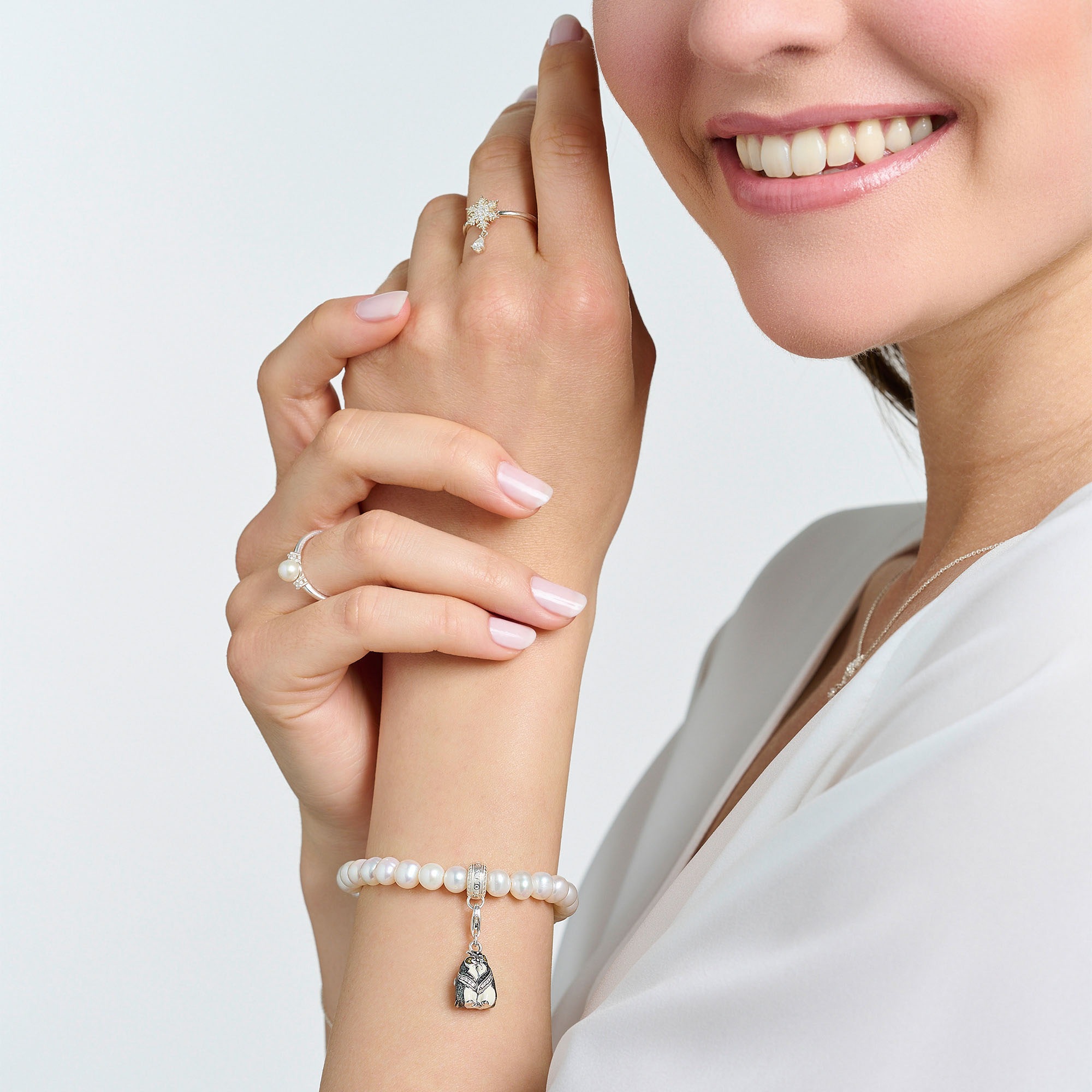 THOMAS SABO Charm-Einhänger »Pinguine, 1909-691-7«, mit Zirkonia (synth.)
