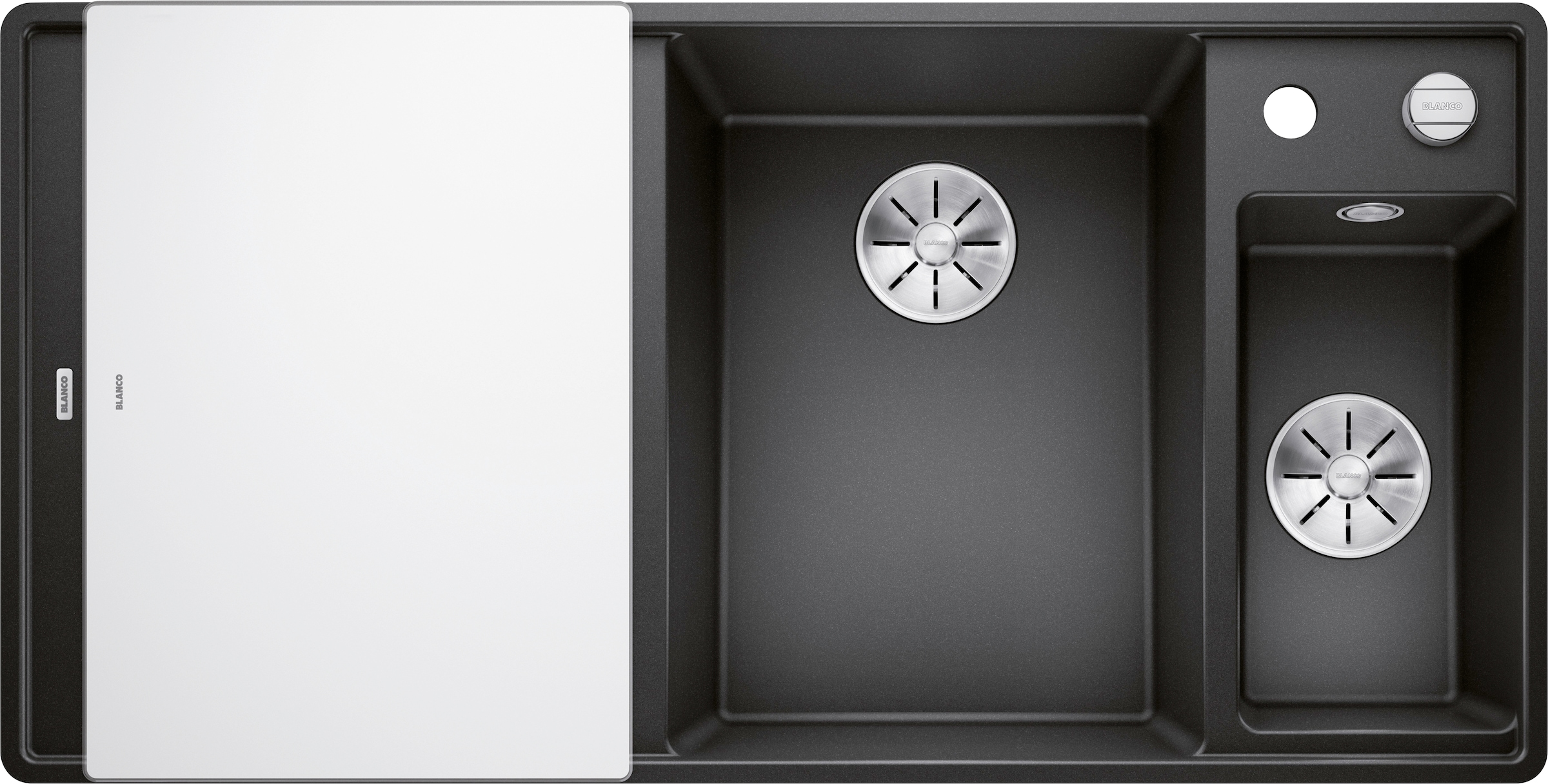 Blanco Granitspüle »AXIA III 6 S-F« 1 Stk. tlg. inklusive gratis Glasschneidebrett und Edelstahl-Schale