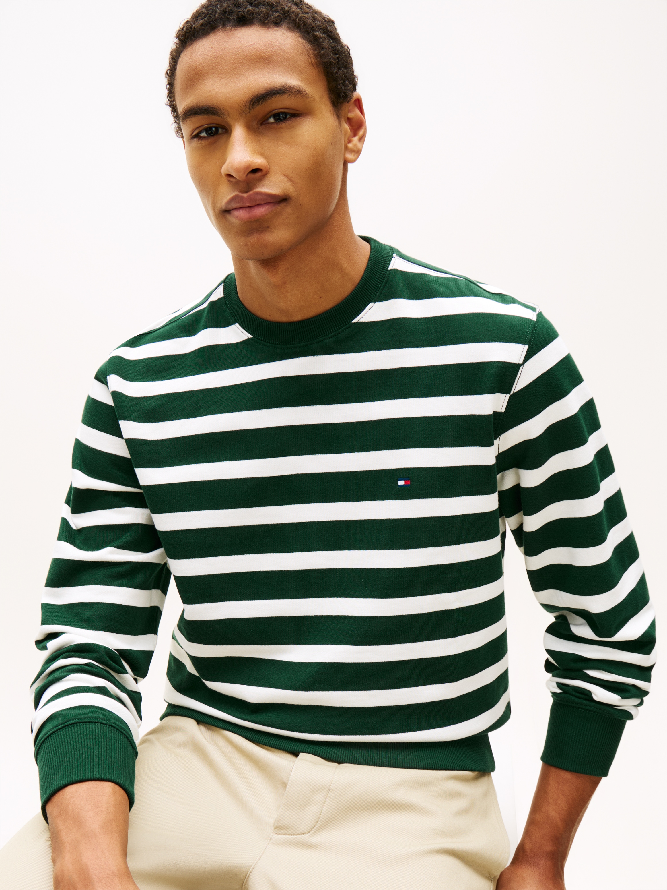 Tommy Hilfiger Sweatshirt »TERRY BLOCK«, Regular fit mit Rundhalsausschnitt
