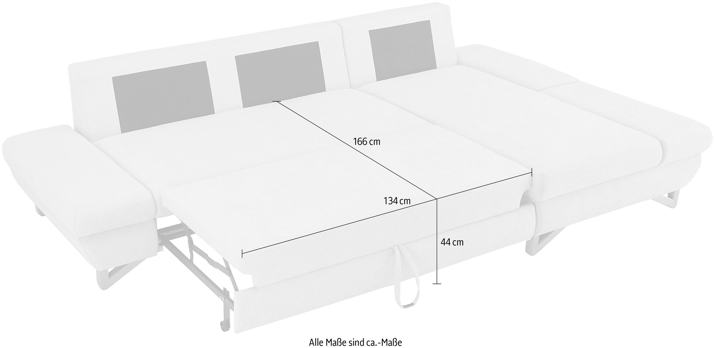 INOSIGN Schlafsofa »City/Giron«, komfortable Bettfunktion (Liegefläche 245 x 138 cm), sowie Bettkasten