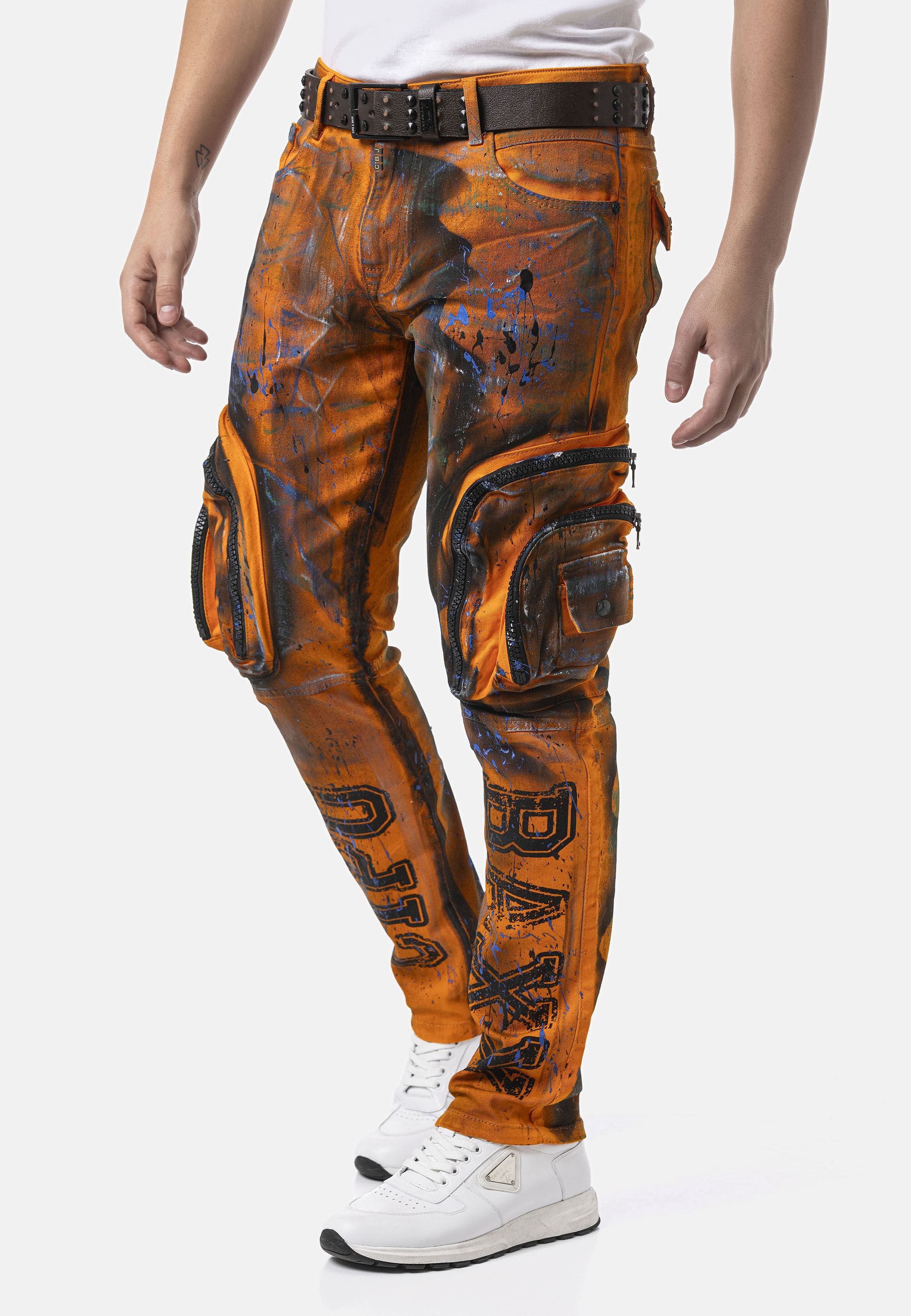 Cipo & Baxx Cargojeans »Cipo & Baxx Jeanshose CD902« mit Cargo-Taschen