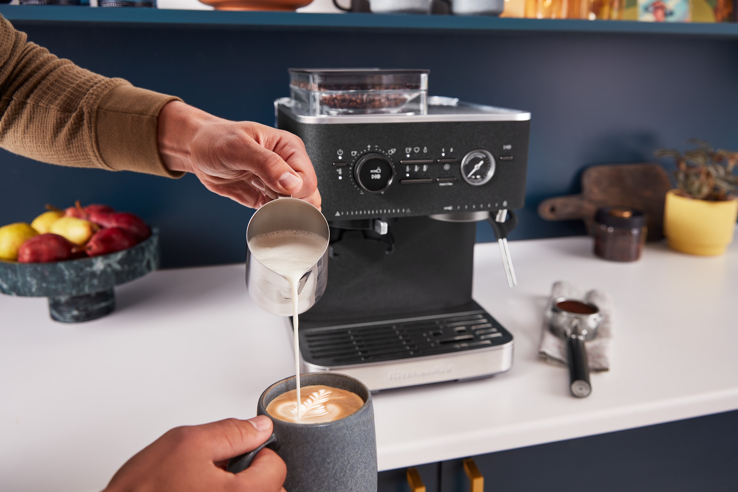KitchenAid Espressomaschine »5KES6551EBK«, Siebträger mit Mühle