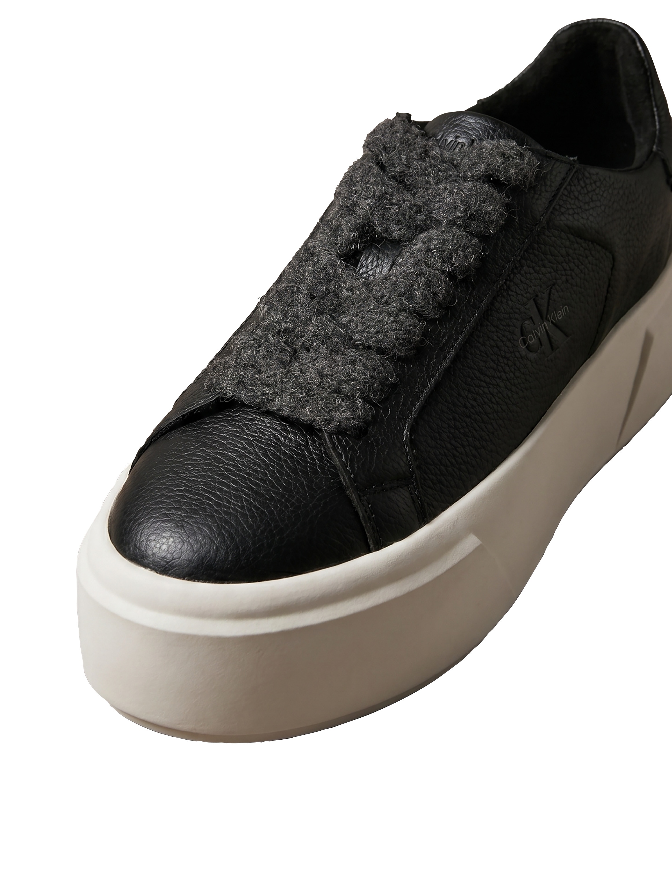 Calvin Klein Plateausneaker »FLATFORM LACEUP LTH WL«  Halbschuh, Freizeitsneaker mit seitlichem CK-Logo